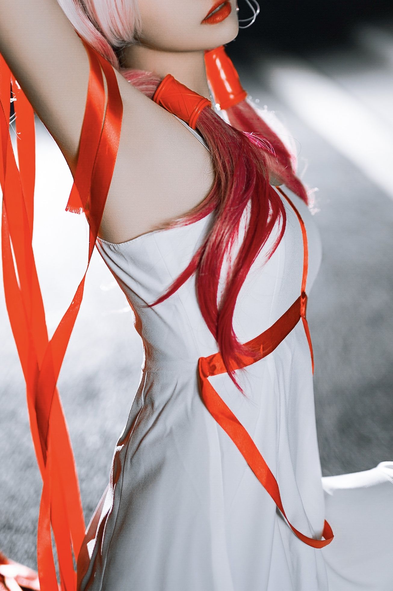 动漫博主南桃Momoko – 楪祈白裙 Cosplay-第5张