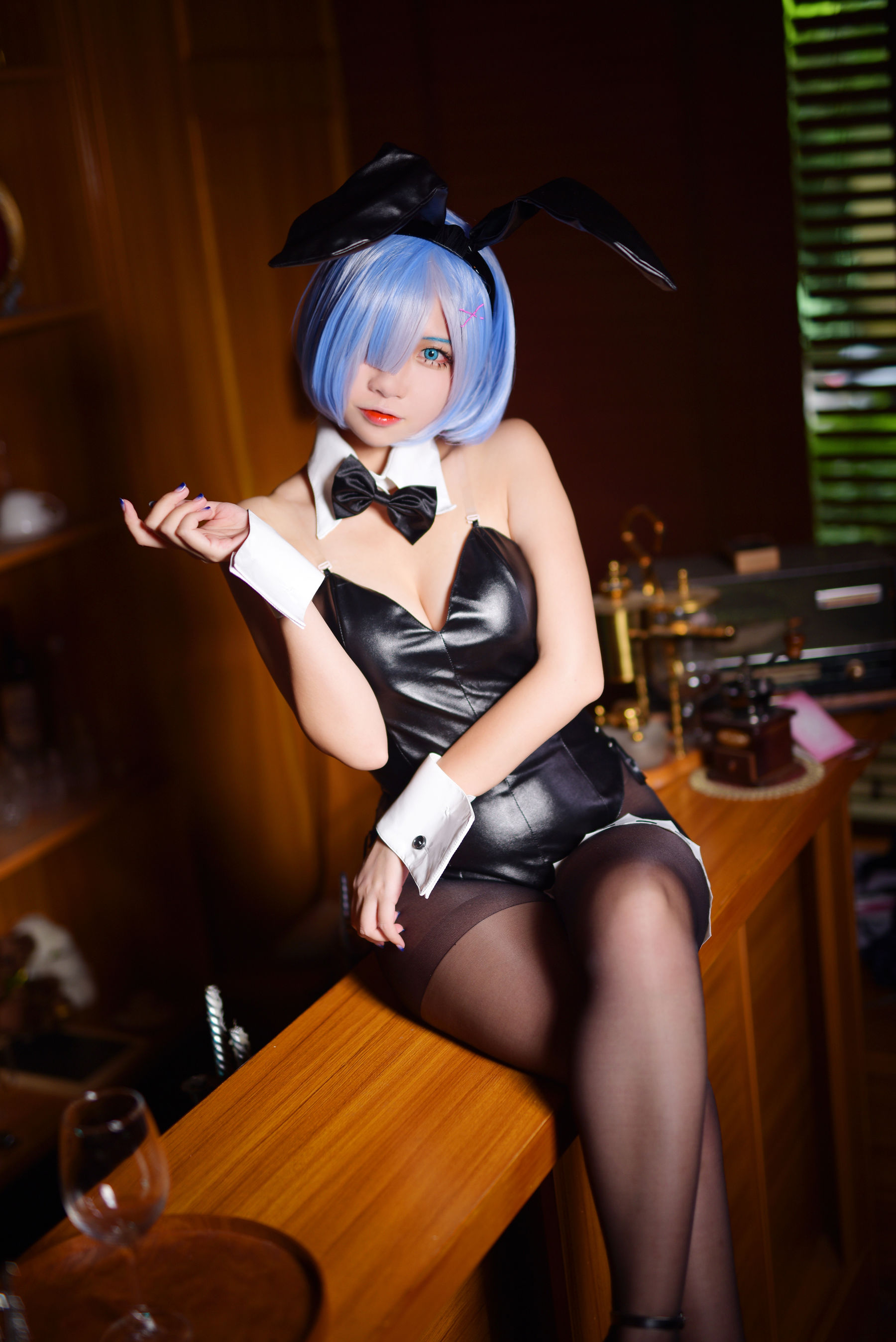 [Cosplay写真] 人气Coser二佐Nisa – 蕾姆兔女郎 Cosplay-第2张