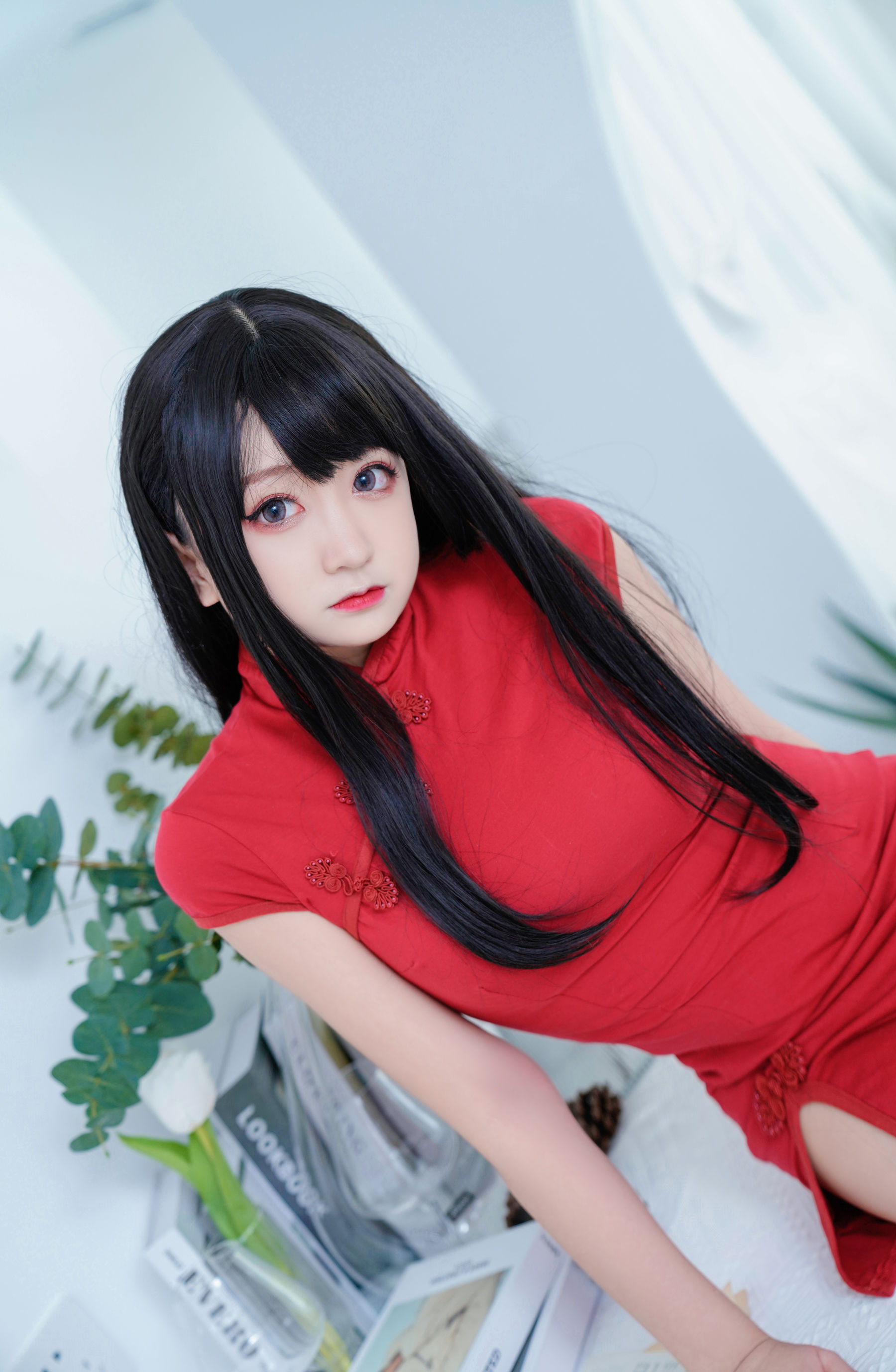 动漫博主恩田直幸 – 红旗袍 Cosplay-第1张