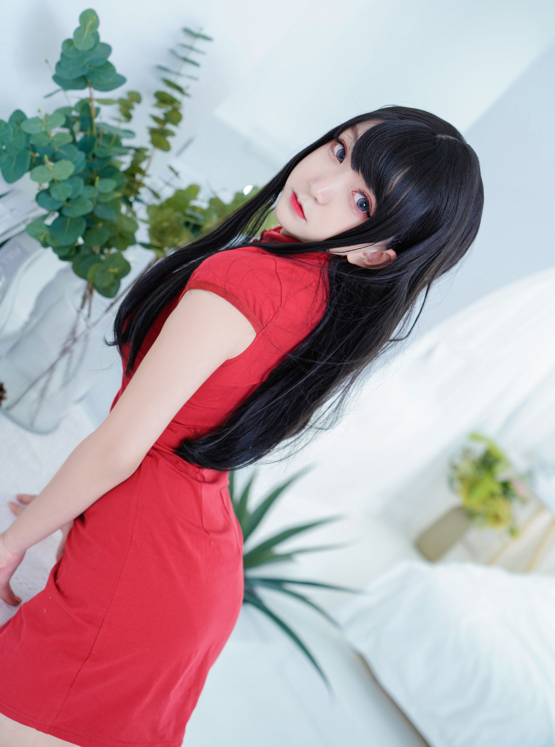 动漫博主恩田直幸 – 红旗袍 Cosplay-第3张