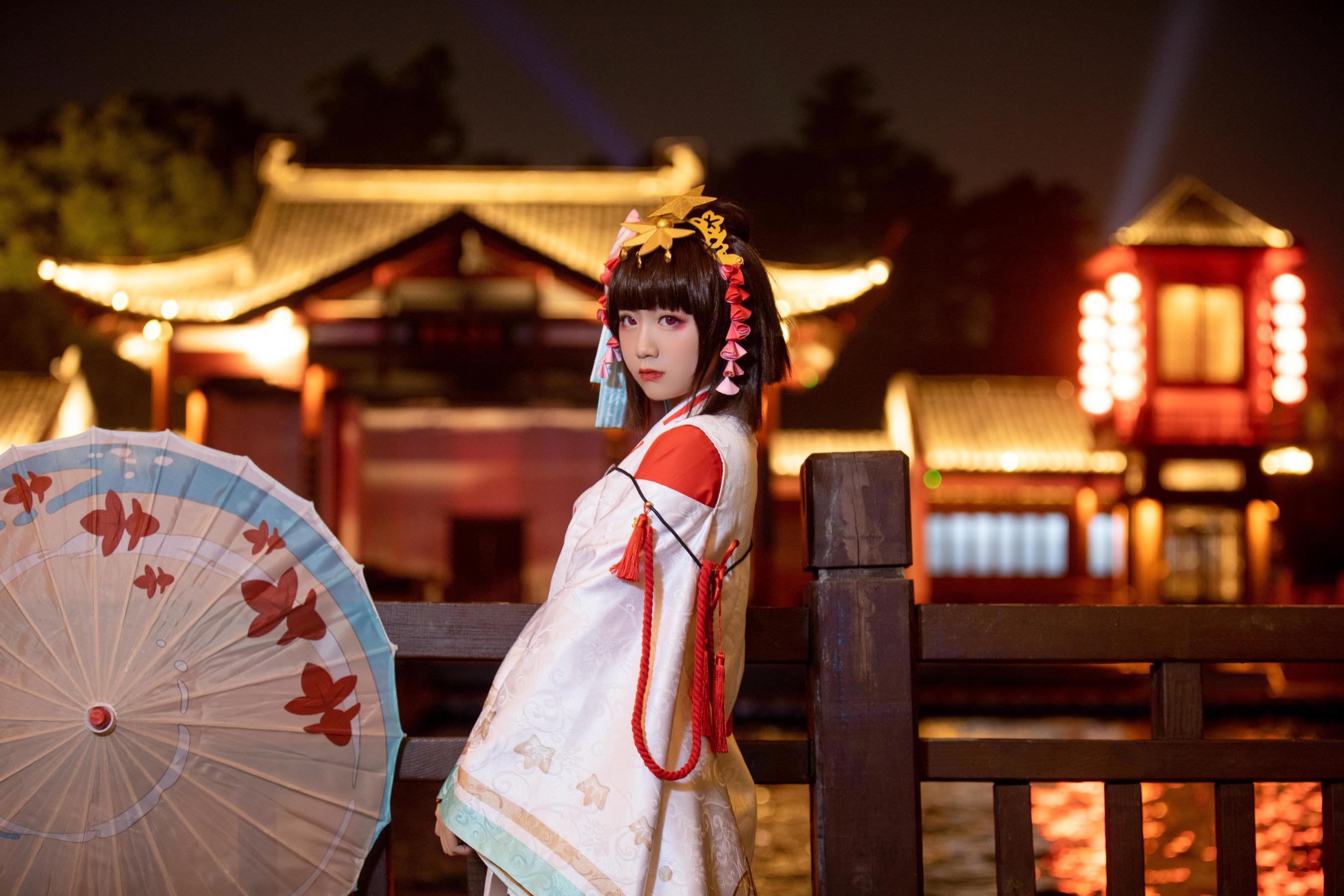 [Cosplay写真] 动漫博主弦音sic – 阴阳师 神乐 Cosplay-第1张