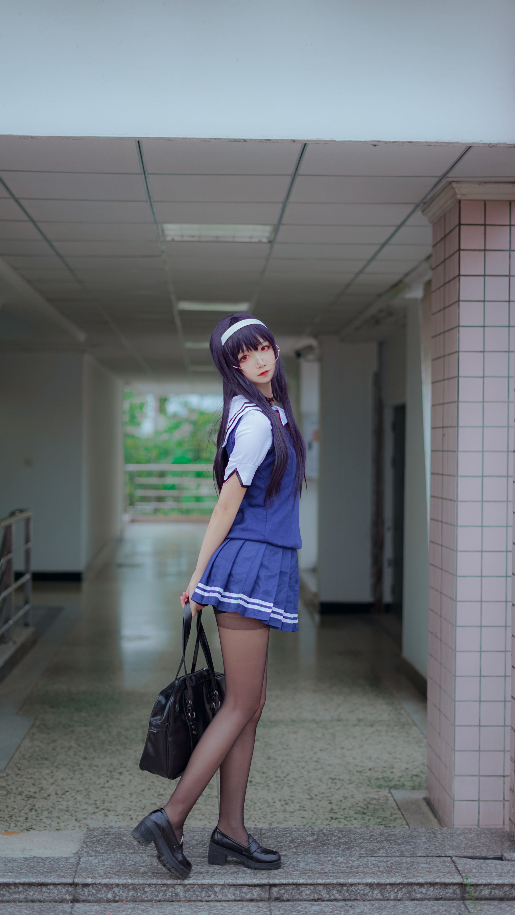 [萝莉COS] 清纯少女五更百鬼 – 学姐校服 Cosplay-第1张