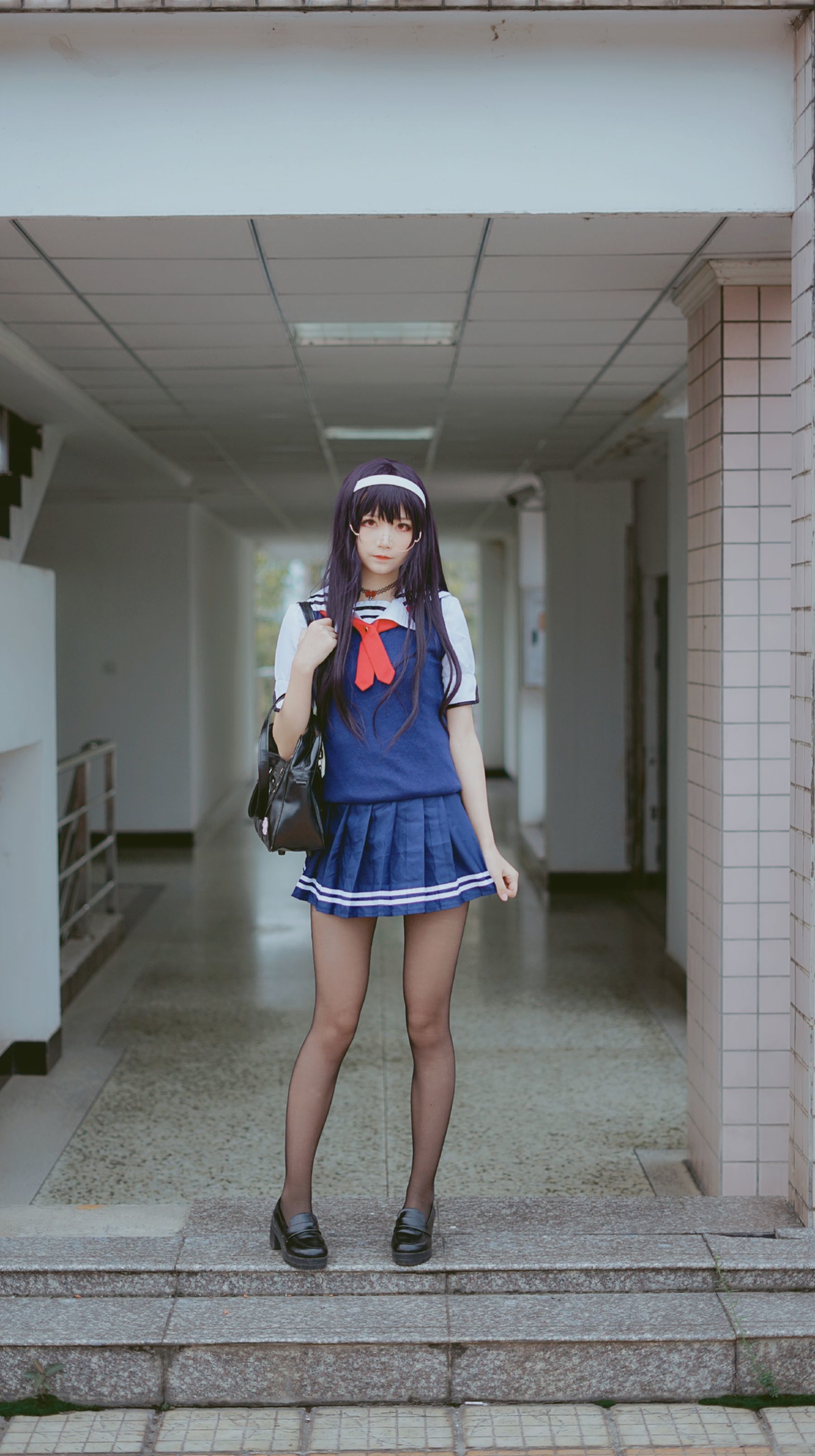[萝莉COS] 清纯少女五更百鬼 – 学姐校服 Cosplay-第2张
