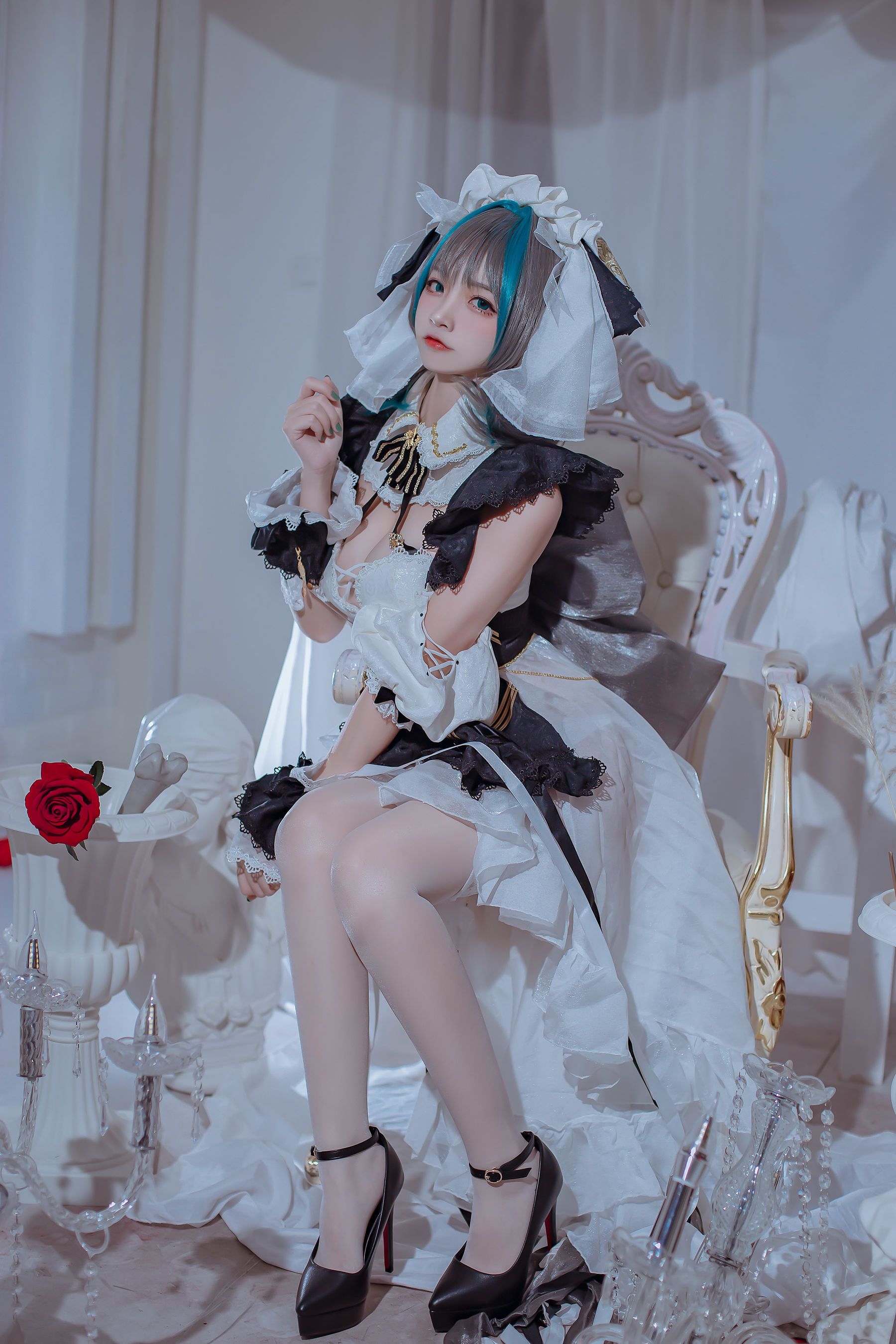 人气Coser二佐Nisa – 碧蓝柴郡 Cosplay-第2张