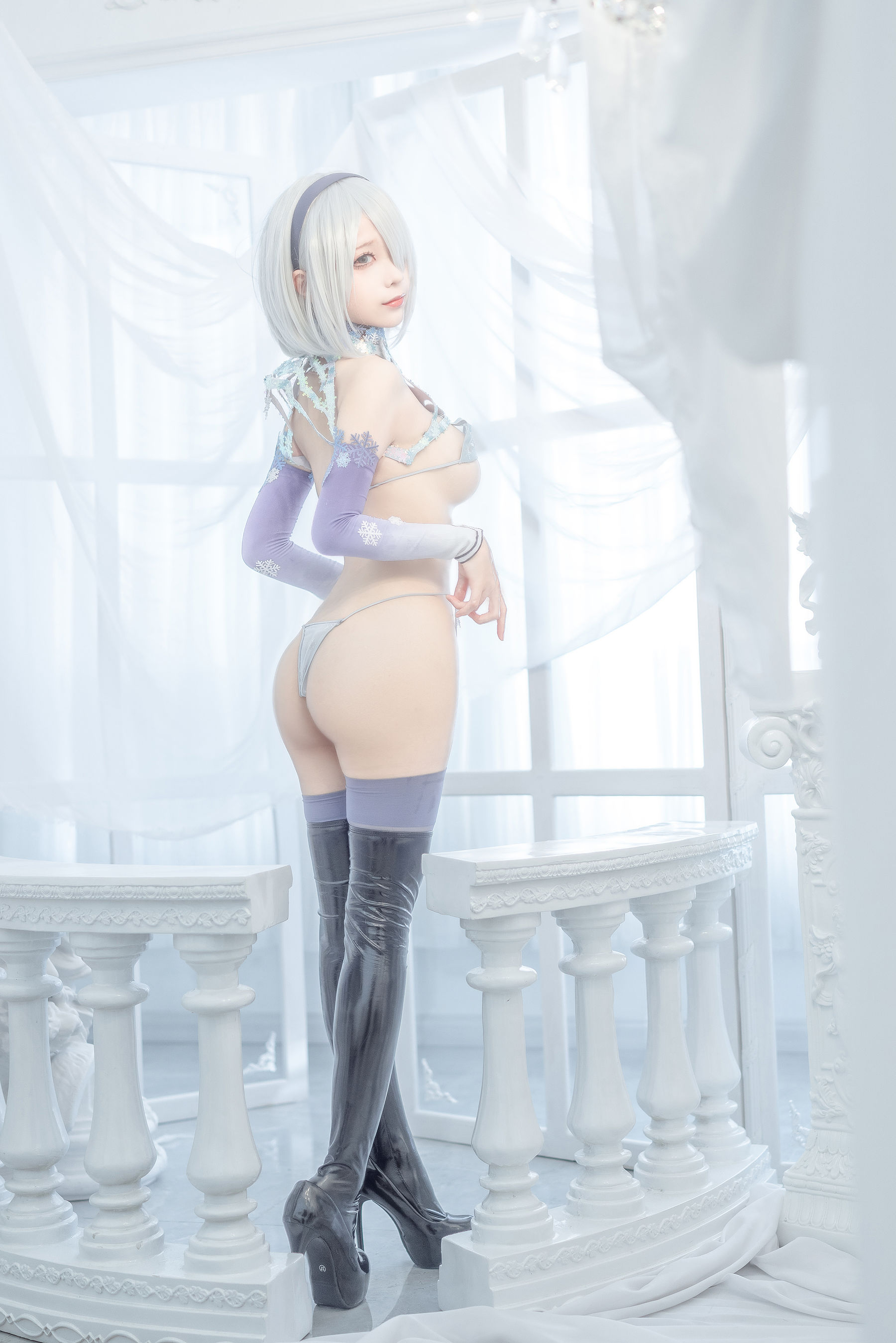 动漫博主蠢沫沫 – 2B冰雪 Cosplay-第5张