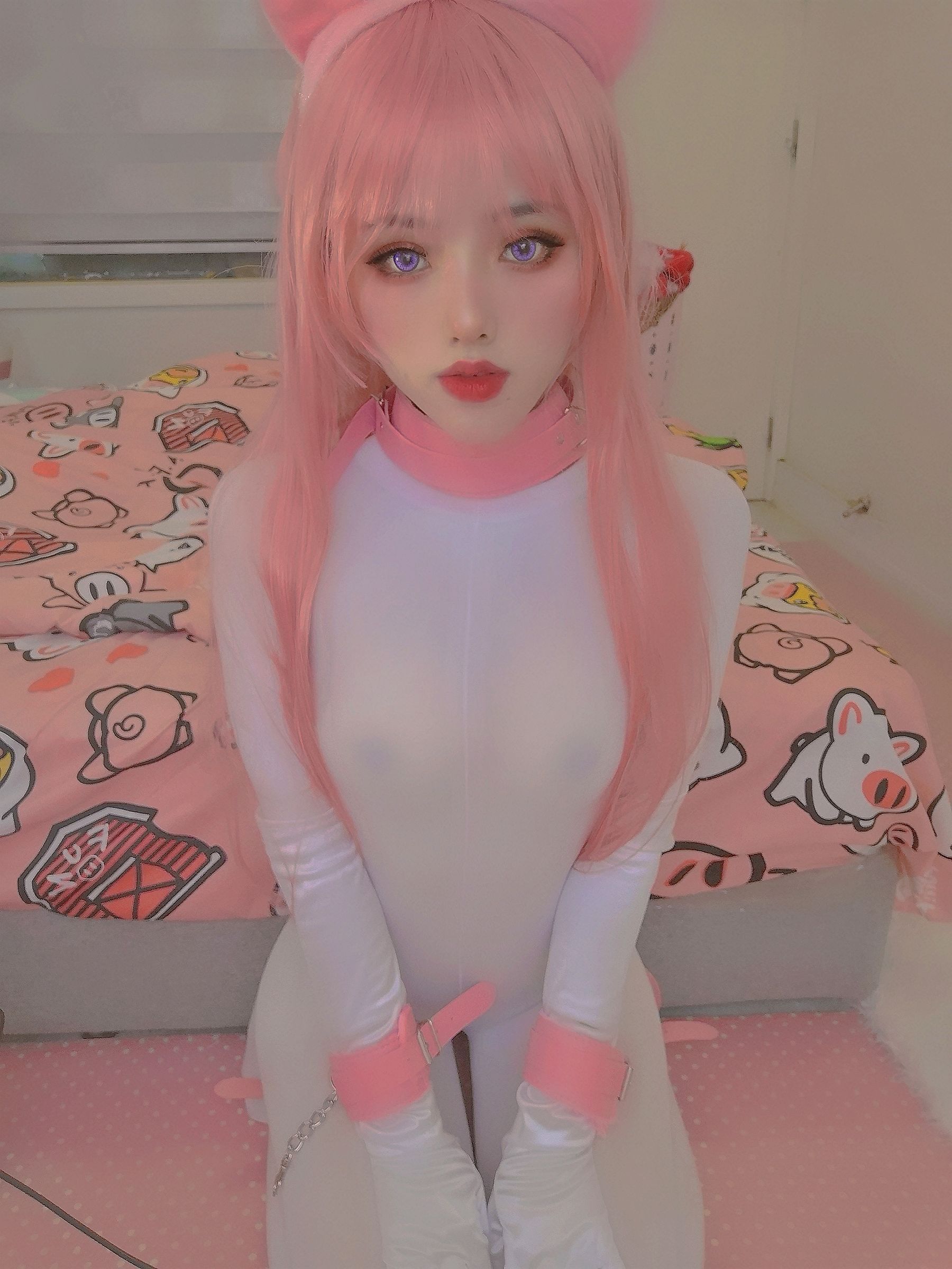 钛合金大粑粑 – 连体白丝 Cosplay-第4张