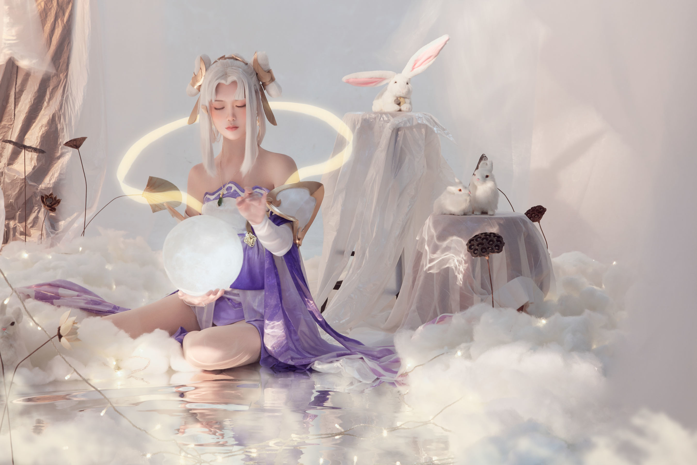 人气coser戚顾儿MIKI 王者荣耀 嫦娥 Cosplay-第1张