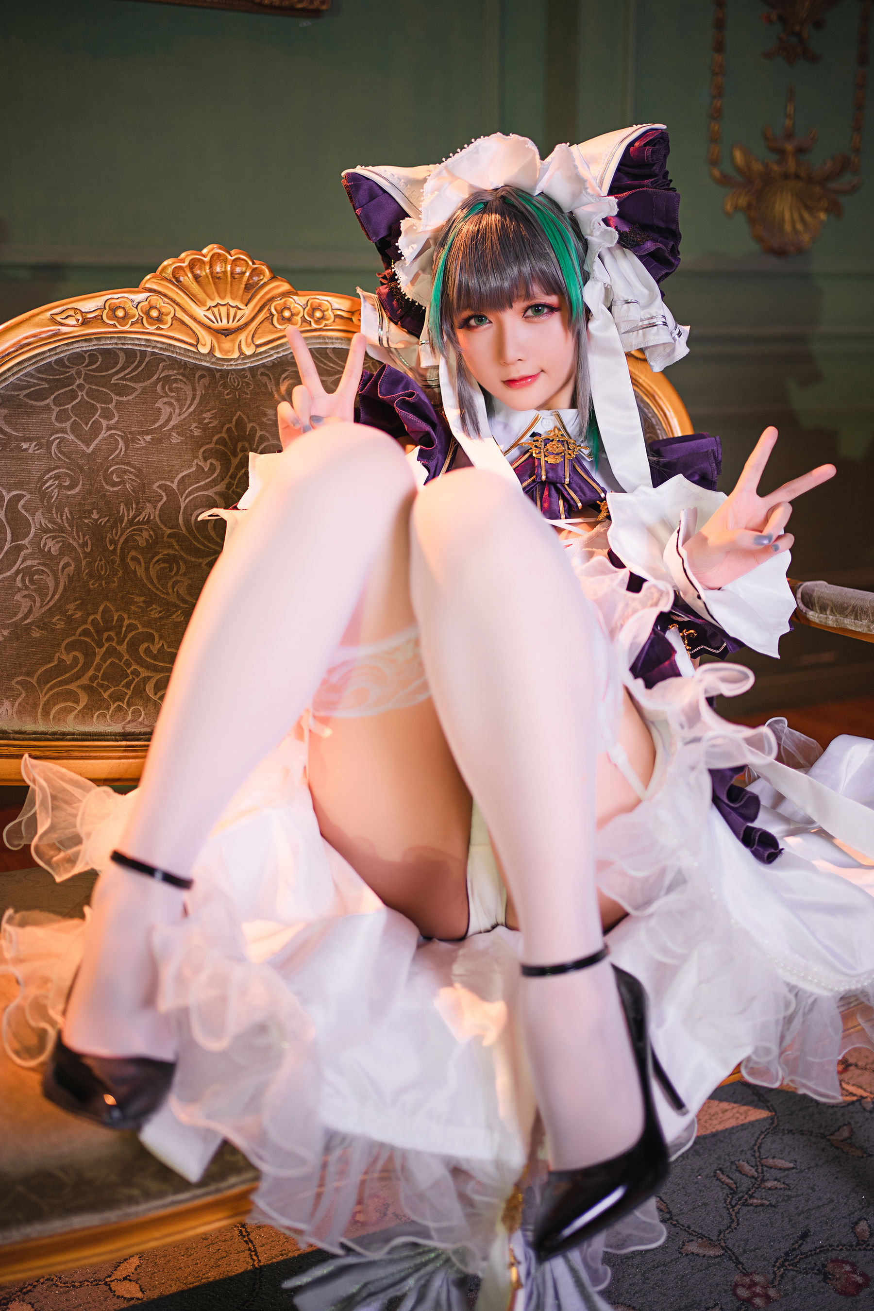 Coser小姐姐星之迟迟 – R-Maid《柴郡》 Cosplay-第1张