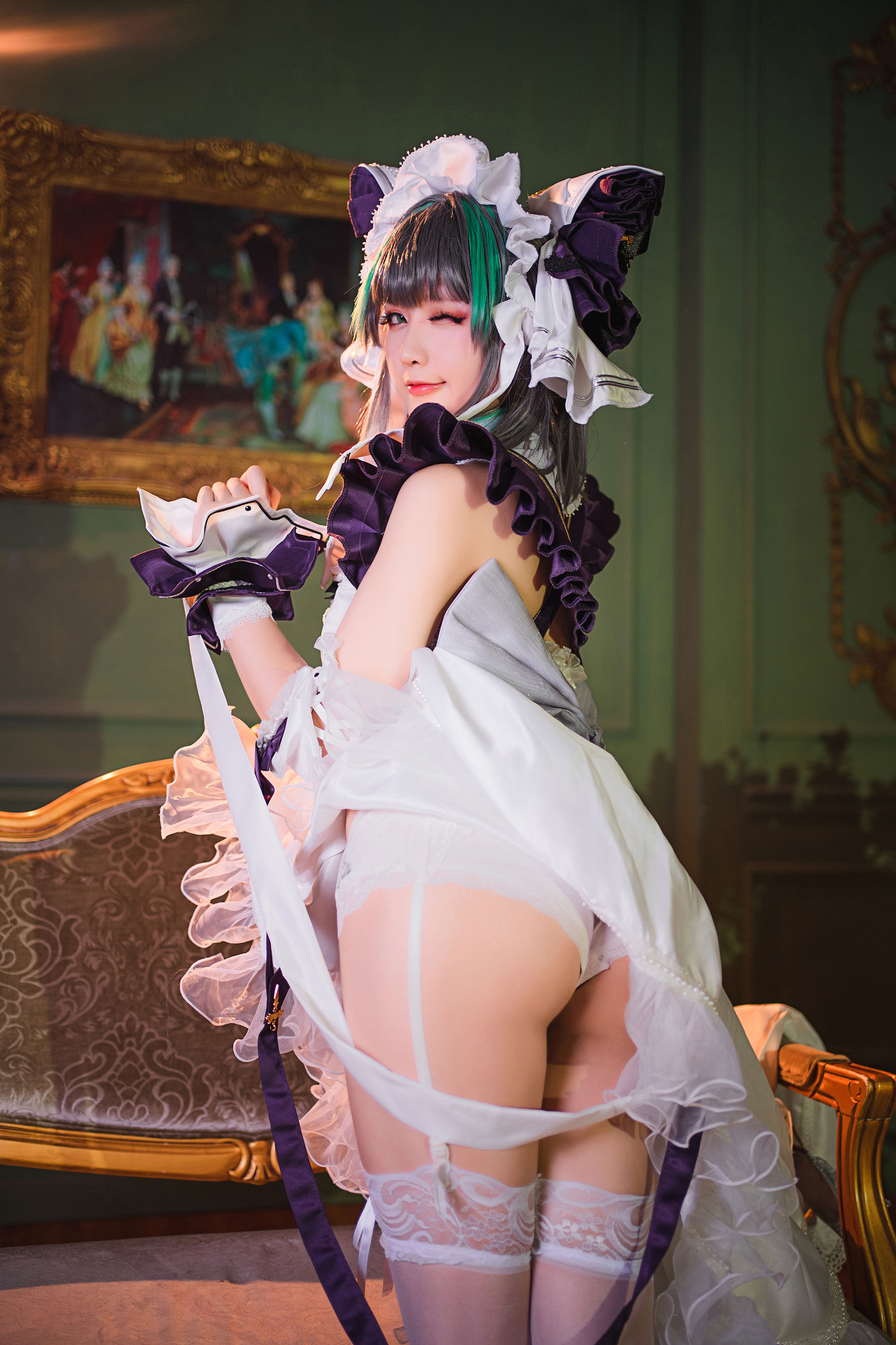 Coser小姐姐星之迟迟 – R-Maid《柴郡》 Cosplay-第2张