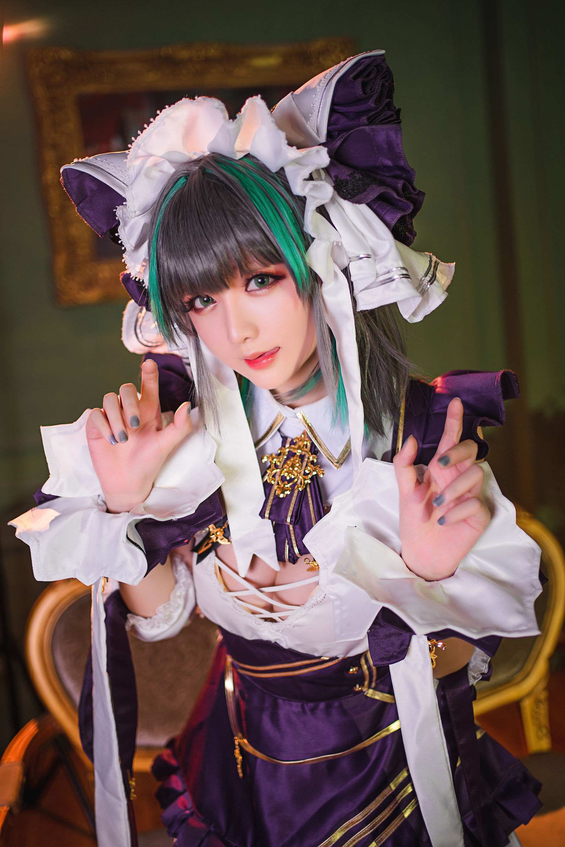 Coser小姐姐星之迟迟 – R-Maid《柴郡》 Cosplay-第3张
