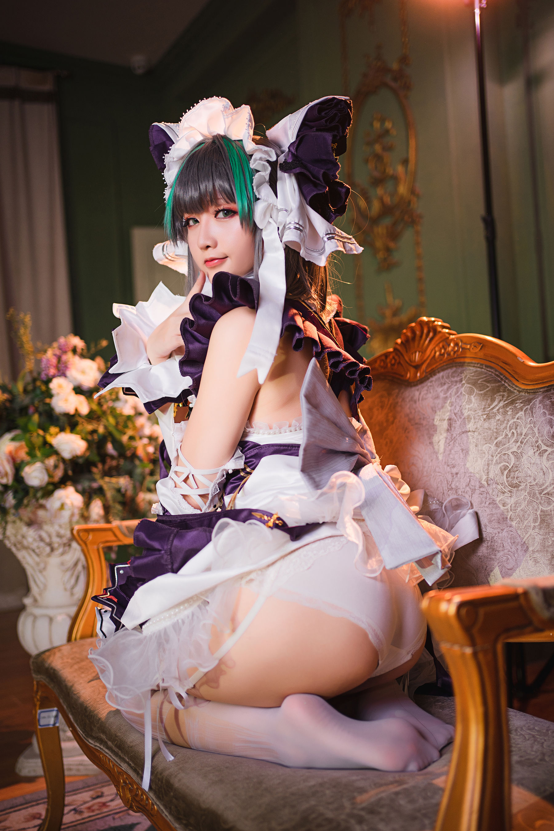 Coser小姐姐星之迟迟 – R-Maid《柴郡》 Cosplay-第4张
