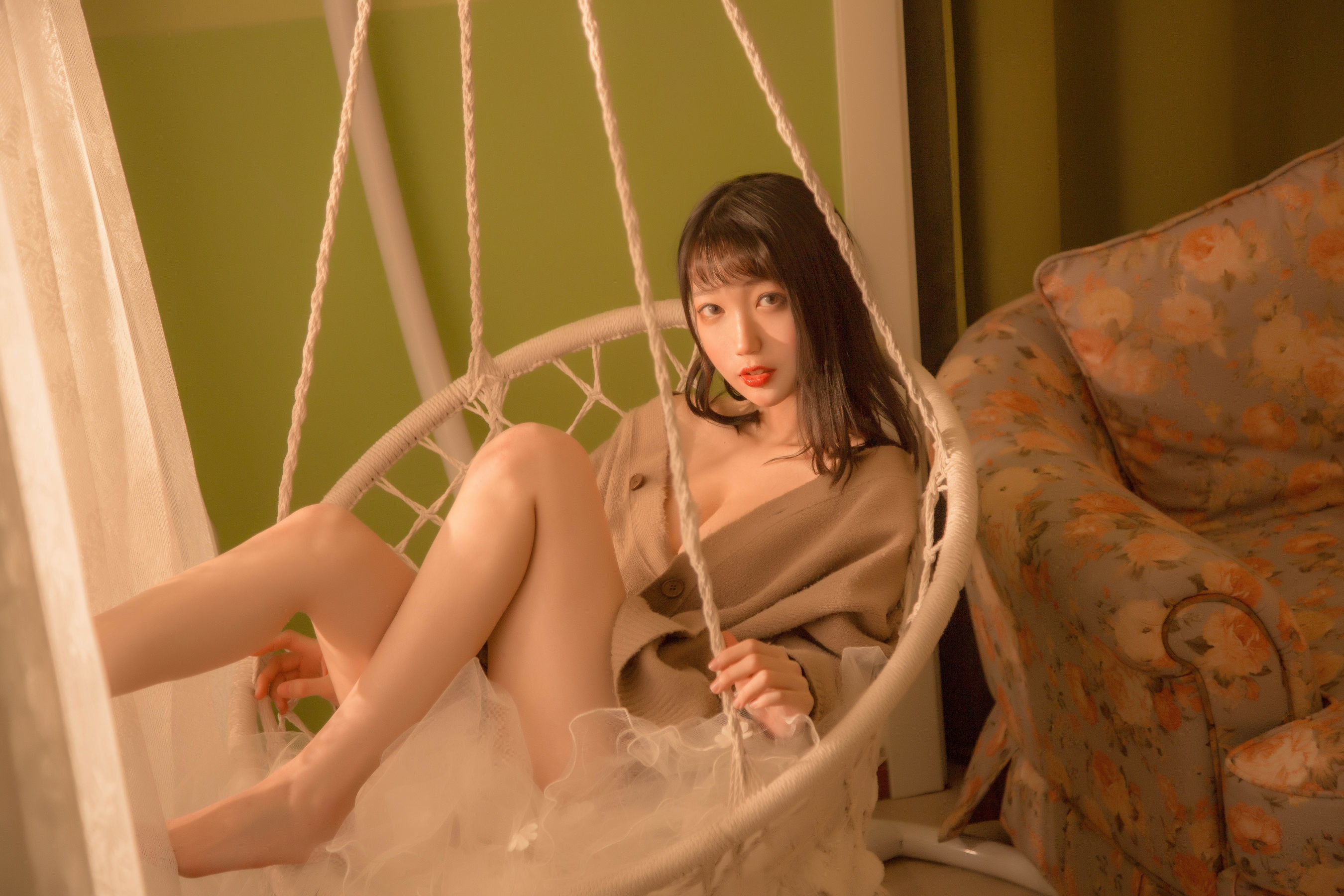 周叽是可爱兔兔 – 复古毛衣 Cosplay-第1张