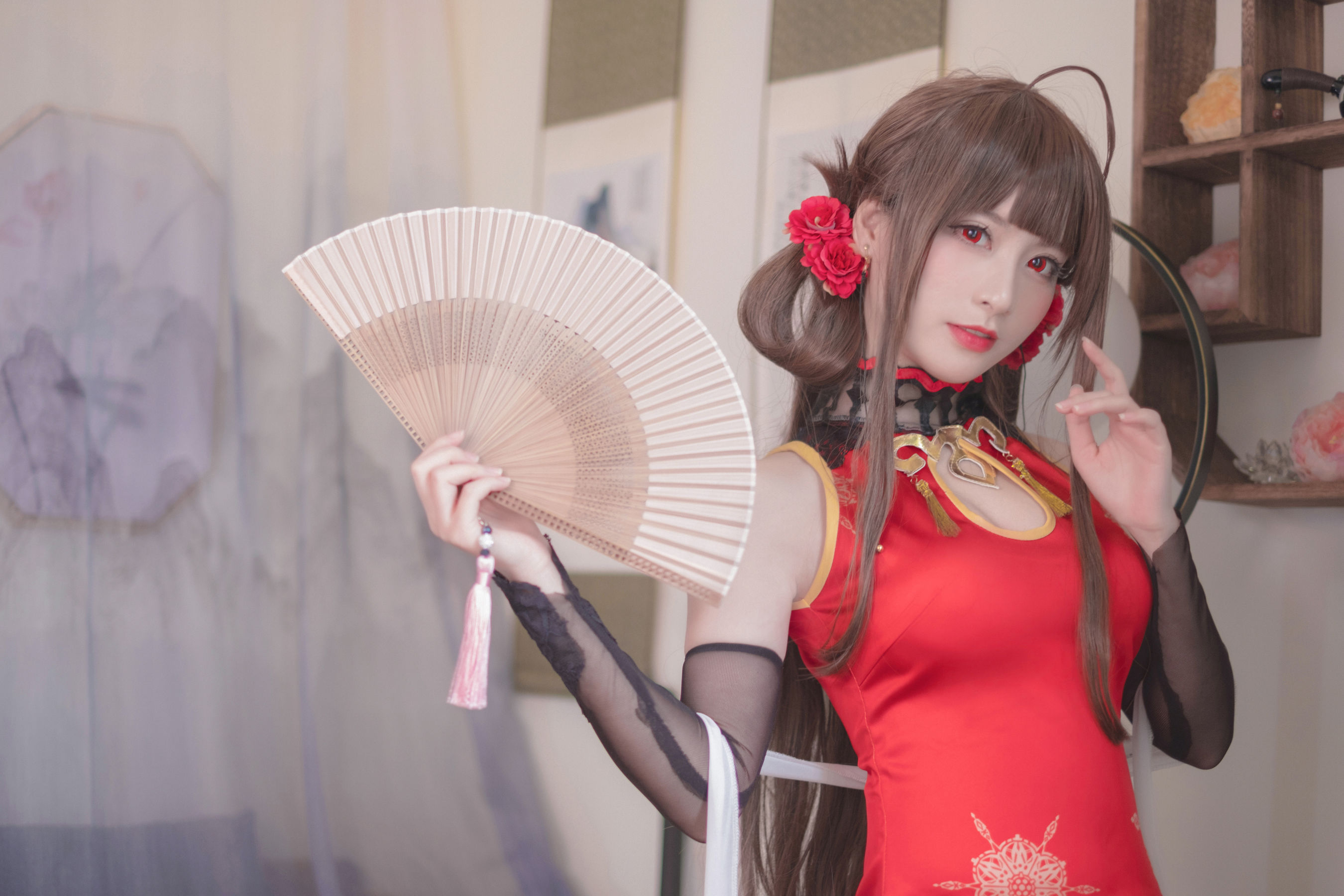 [Cosplay写真] Coser星野saori – DSR-50 红牡丹 Cosplay-第5张