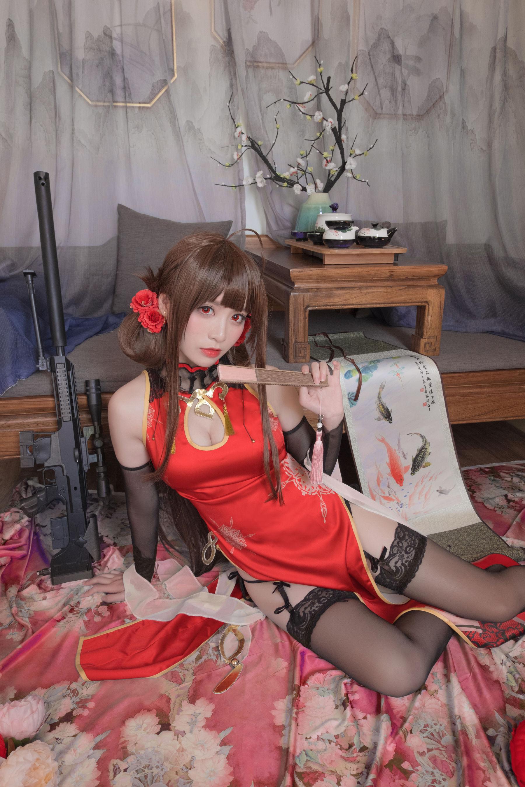 [Cosplay写真] Coser星野saori – DSR-50 红牡丹 Cosplay-第10张