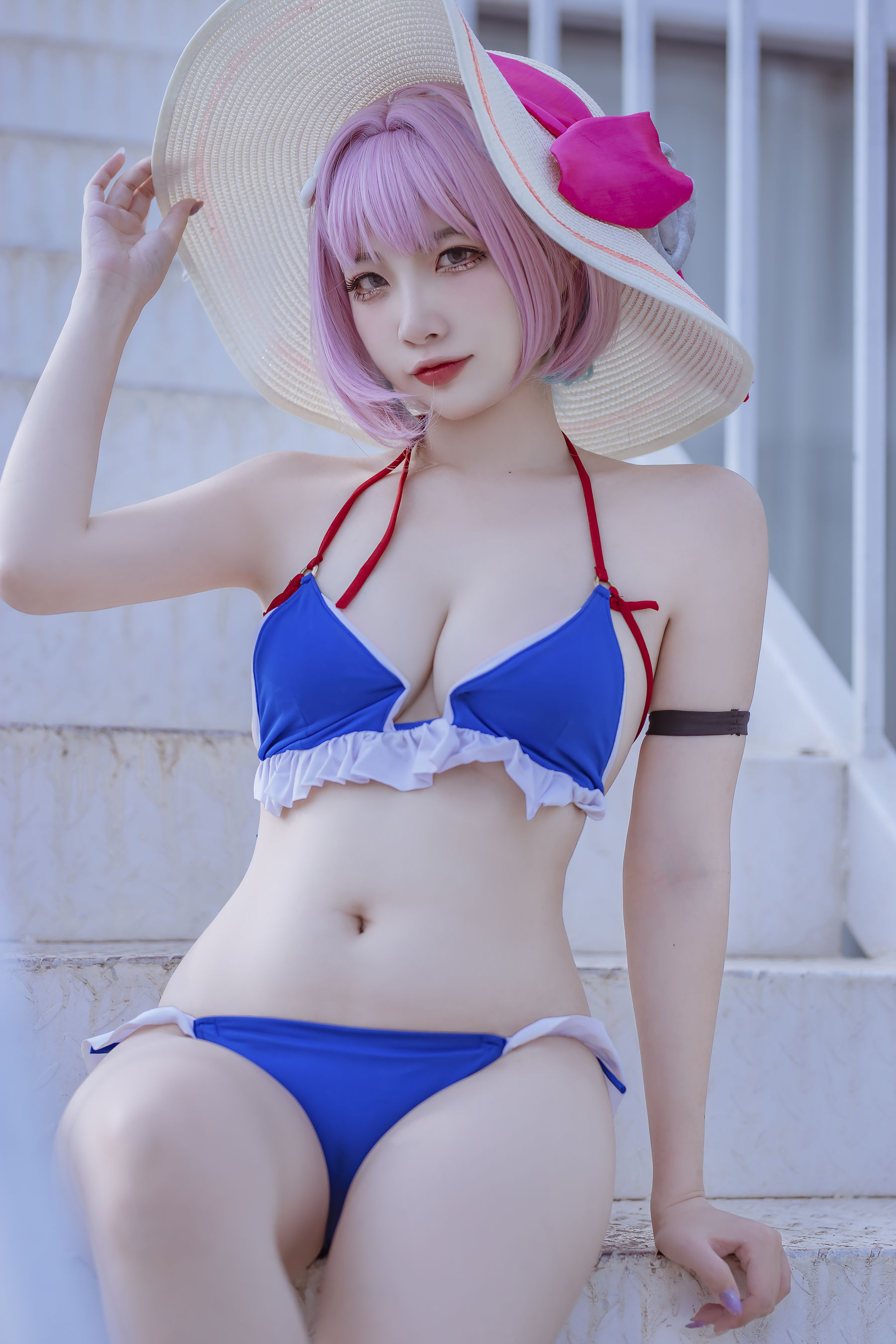 人气Coser二佐Nisa – 碧蓝 塔尔图泳装 Cosplay-第1张