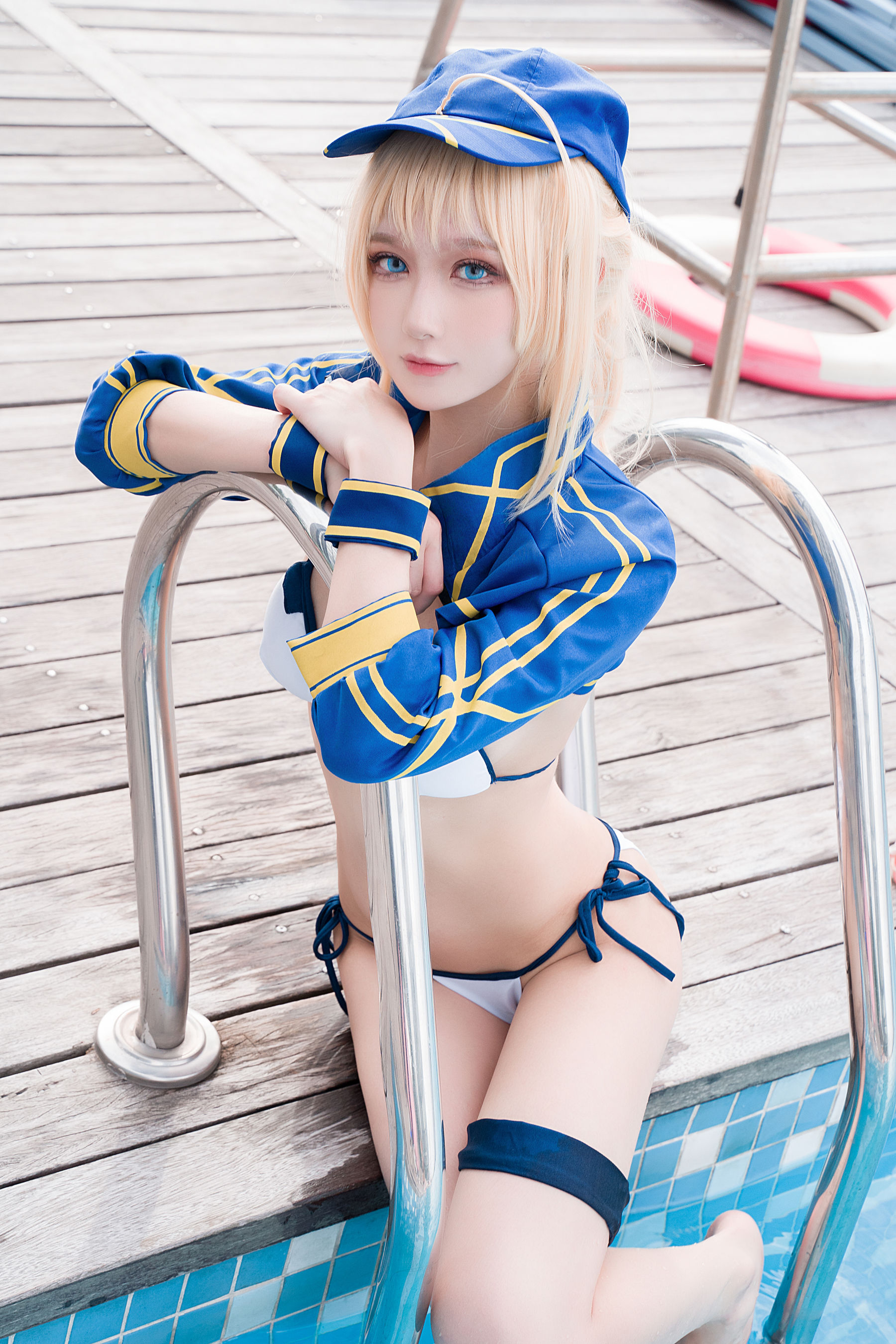 动漫博主阿包也是兔娘 – 谜之女主角X毛水着 Cosplay-第6张