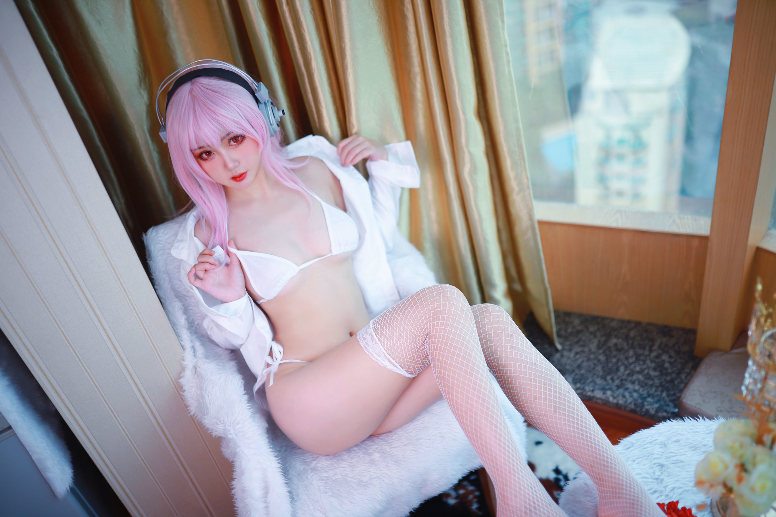 动漫博主您的蛋蛋 索尼子白内衣 Cosplay-第3张