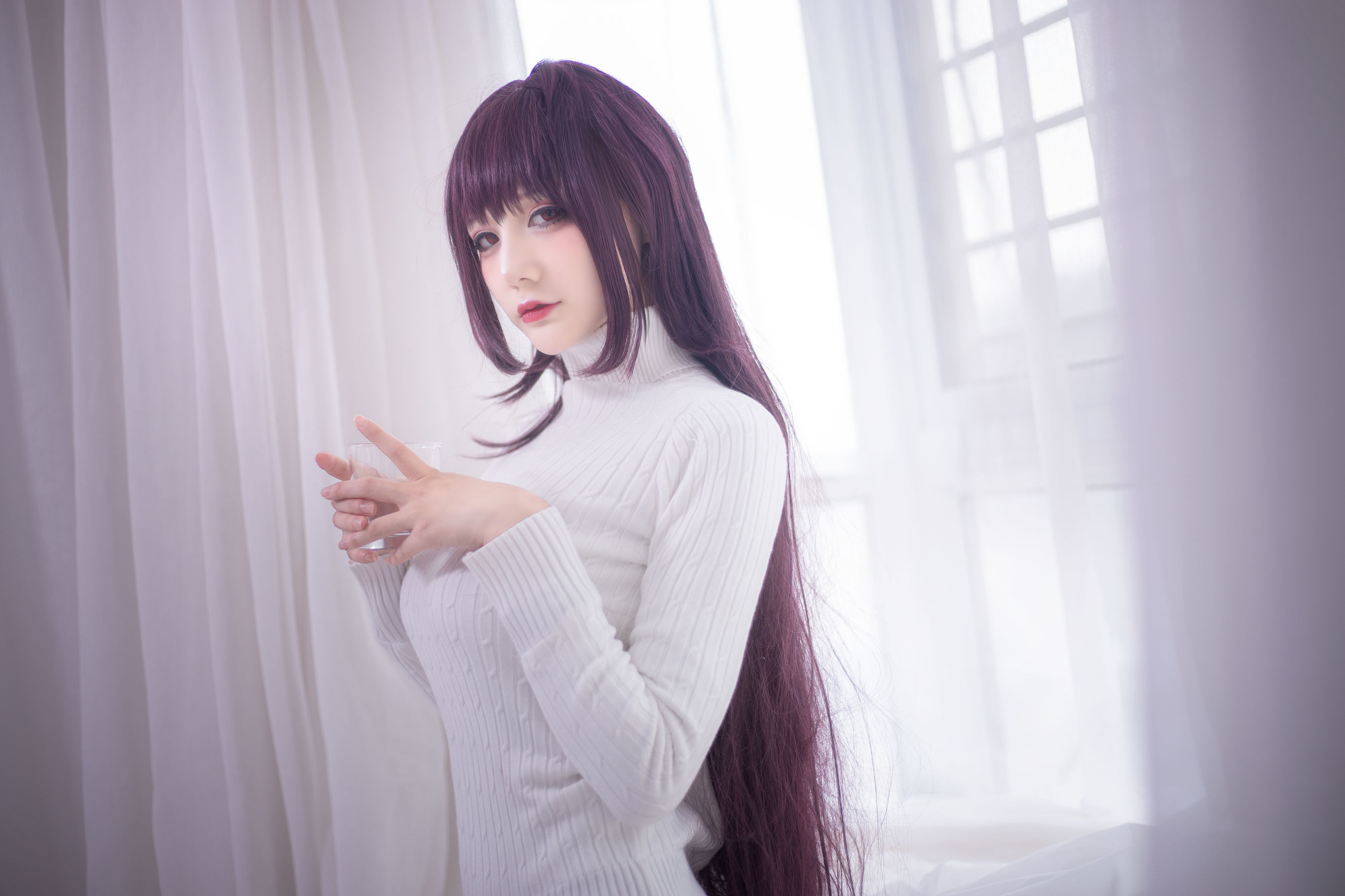 COS妹子仙九Airi – 斯卡哈毛衣 Cosplay-第1张