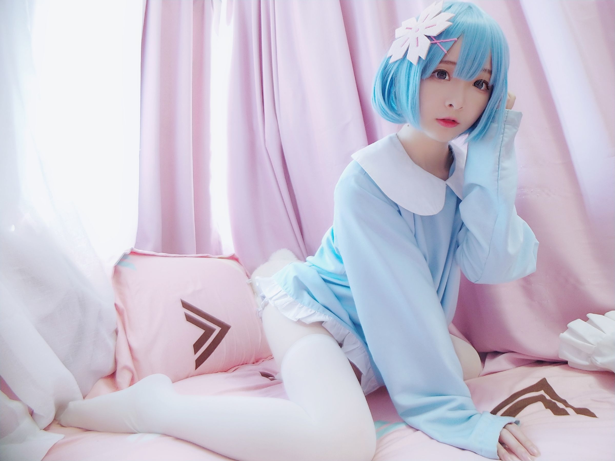 二次元美女古川kagura – 蕾姆幼年 Cosplay-第1张