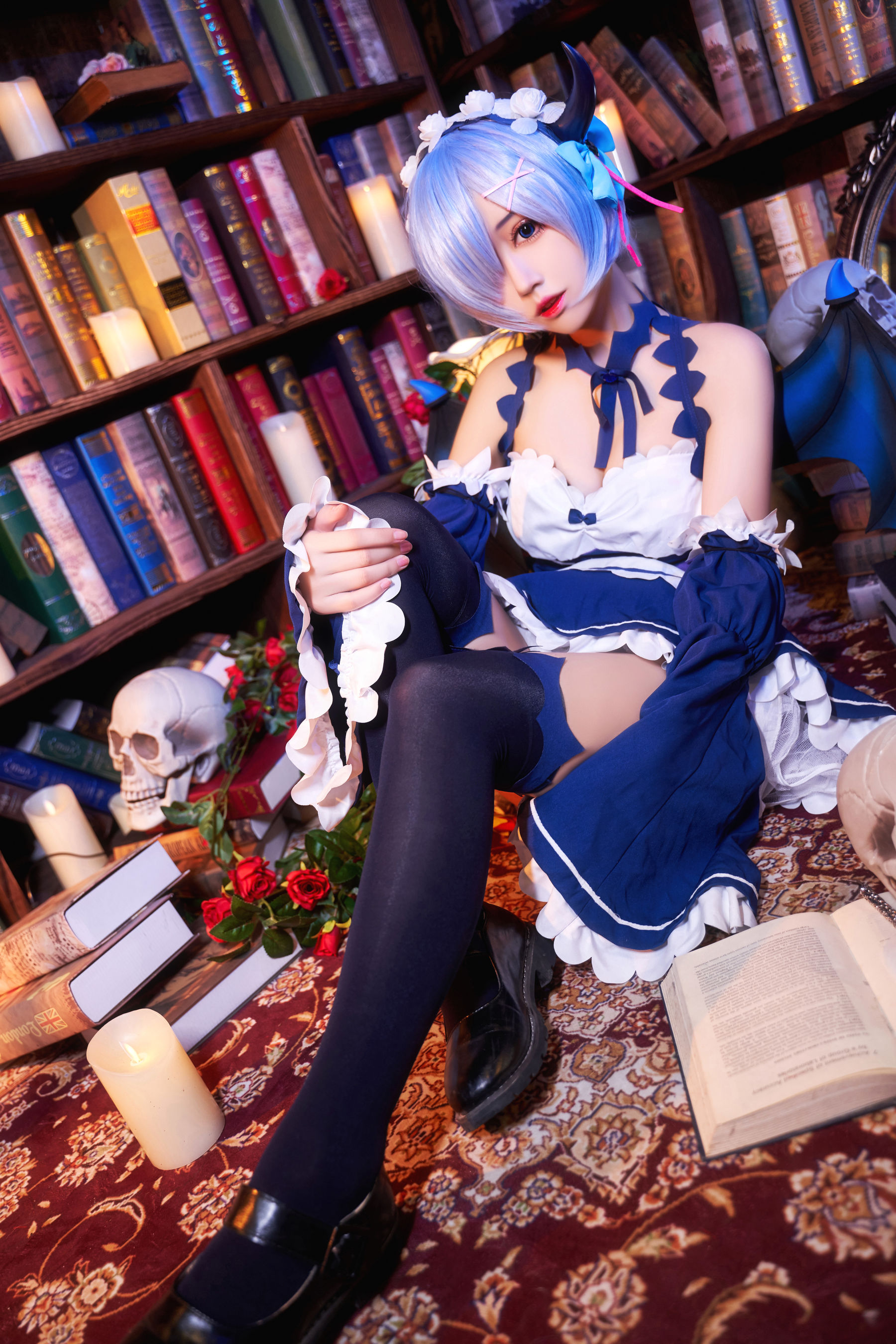 猫君君MaoJun – 雷姆小恶魔 Cosplay-第1张