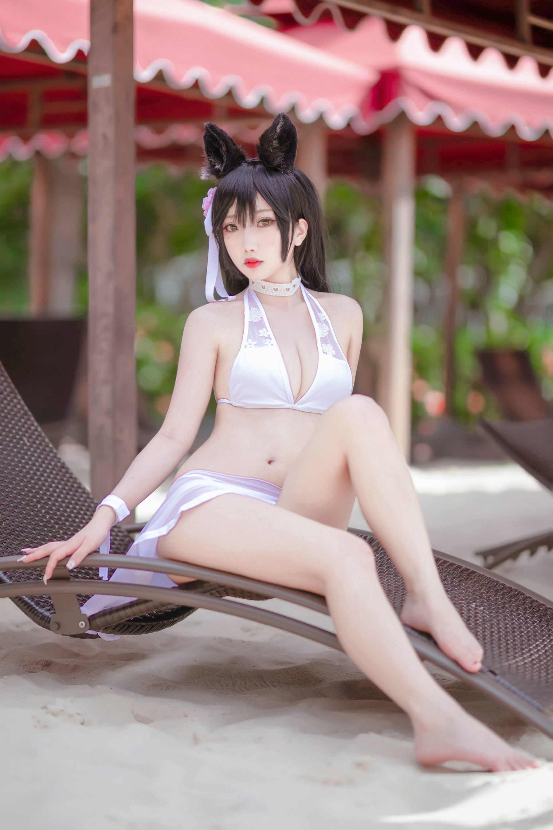 [萝莉COS] 鬼畜瑶 – 泳装猫女外拍 Cosplay-第1张