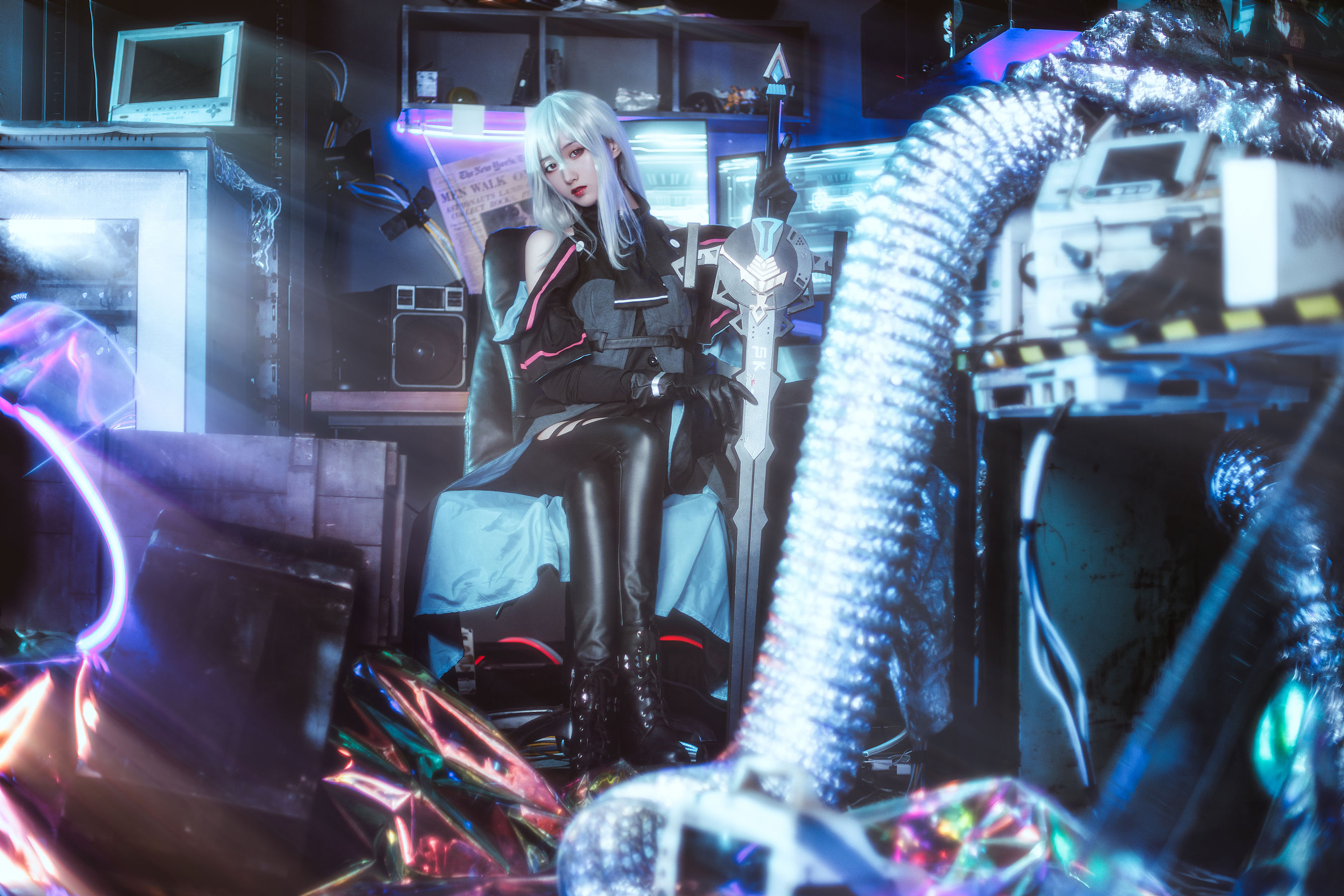 萌系小姐姐木绵绵OwO – 斯卡蒂 Cosplay-第2张