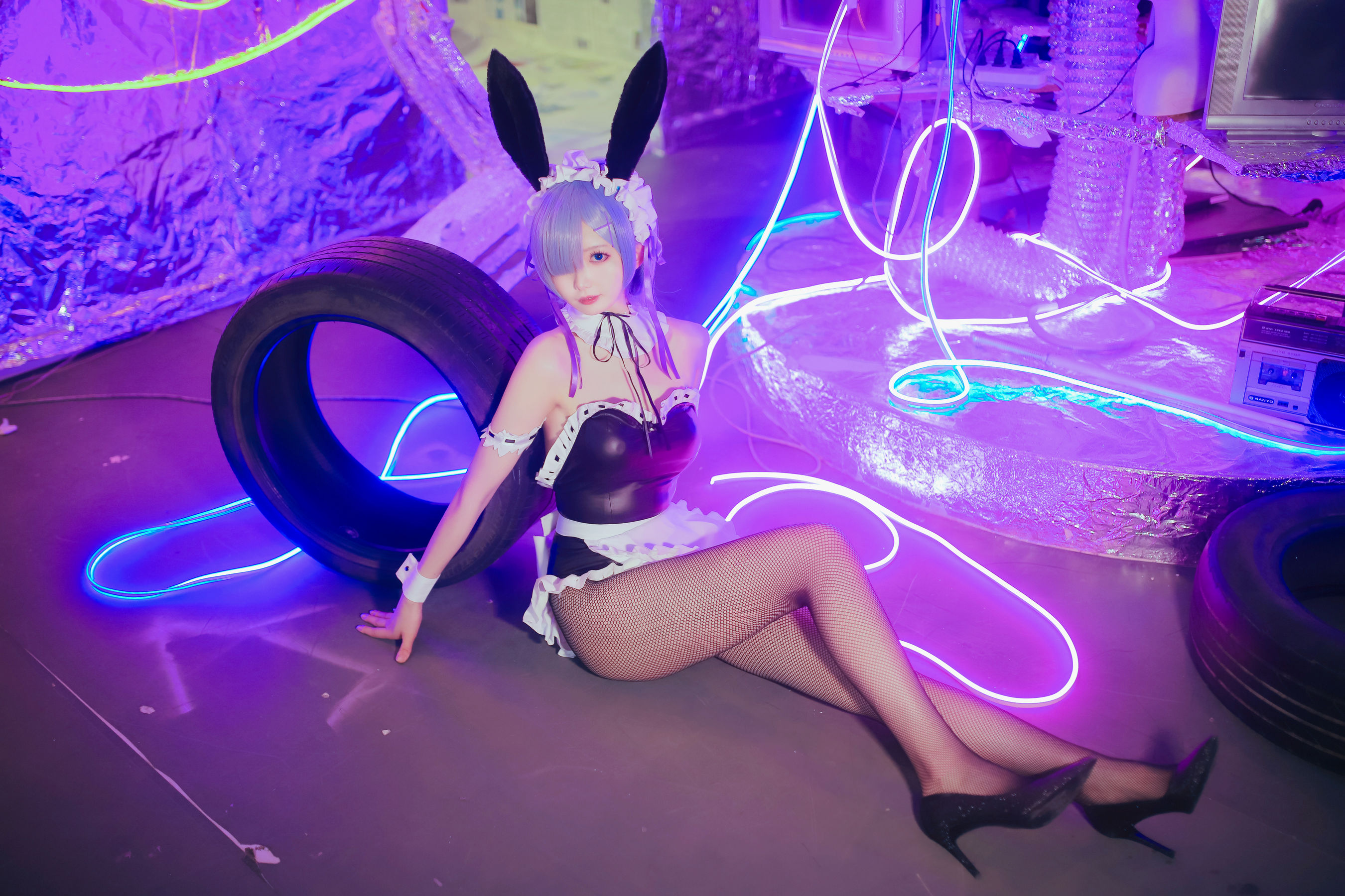 动漫博主封疆疆v – 蕾姆兔女郎 Cosplay-第1张