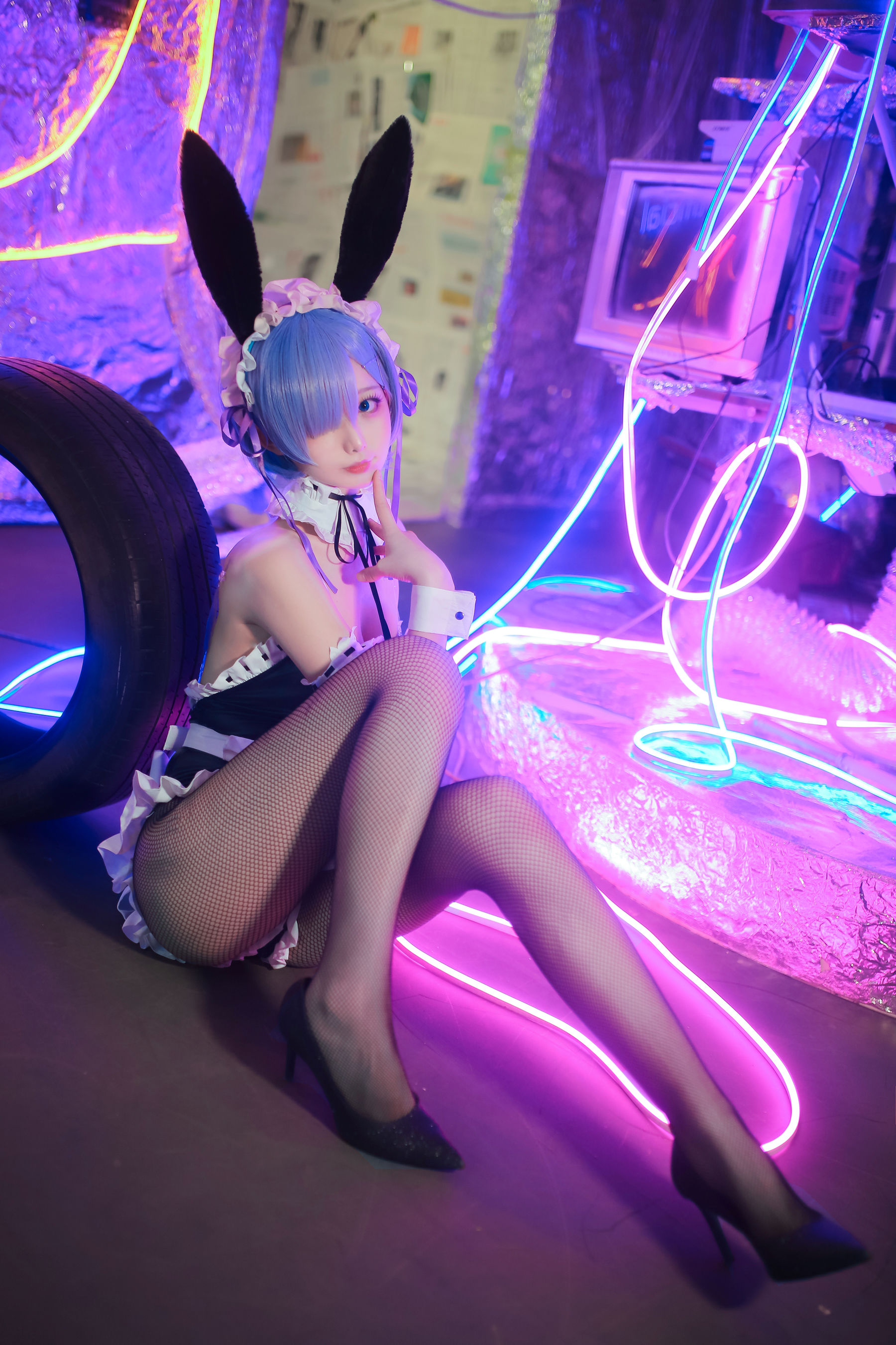 动漫博主封疆疆v – 蕾姆兔女郎 Cosplay-第2张