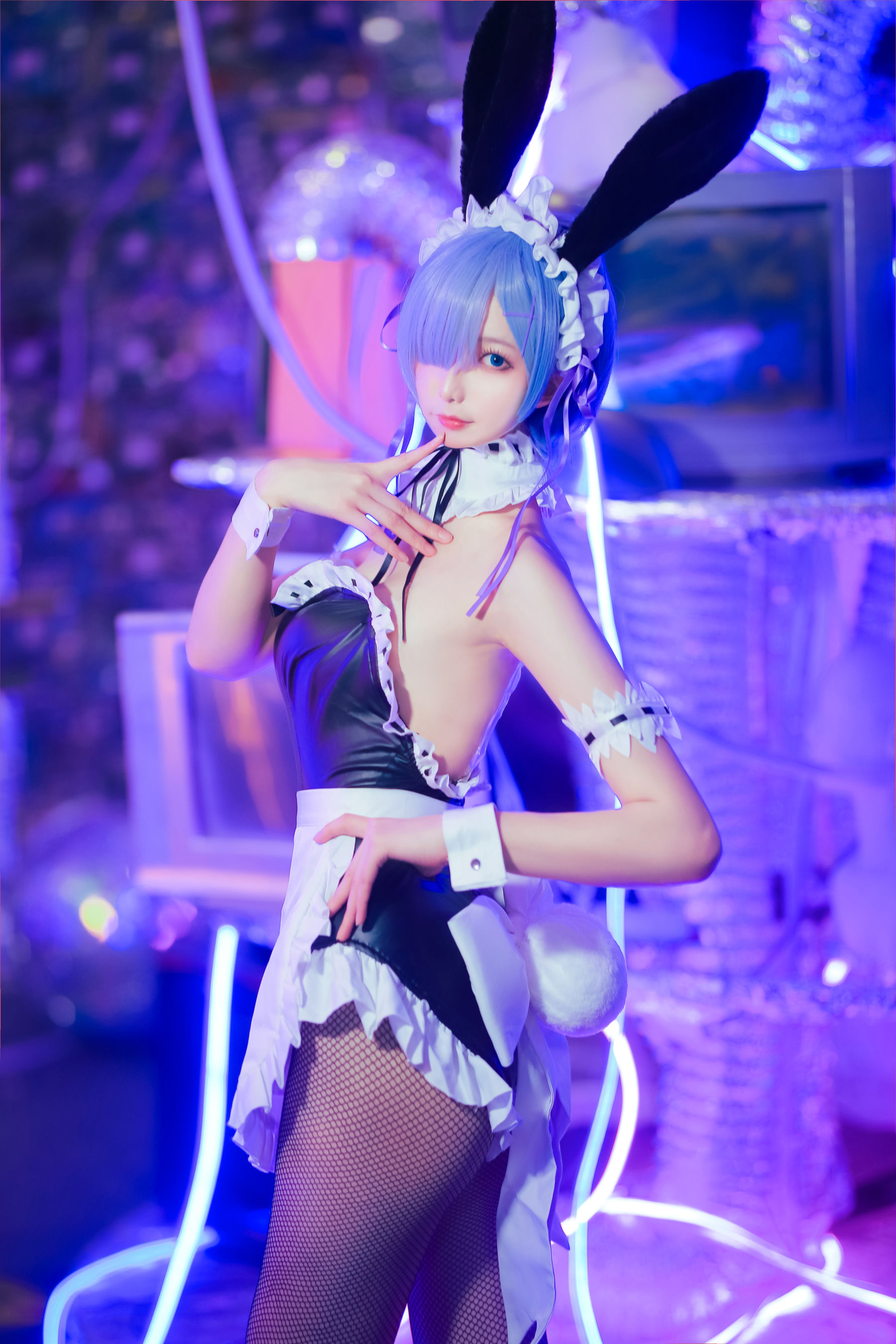动漫博主封疆疆v – 蕾姆兔女郎 Cosplay-第4张