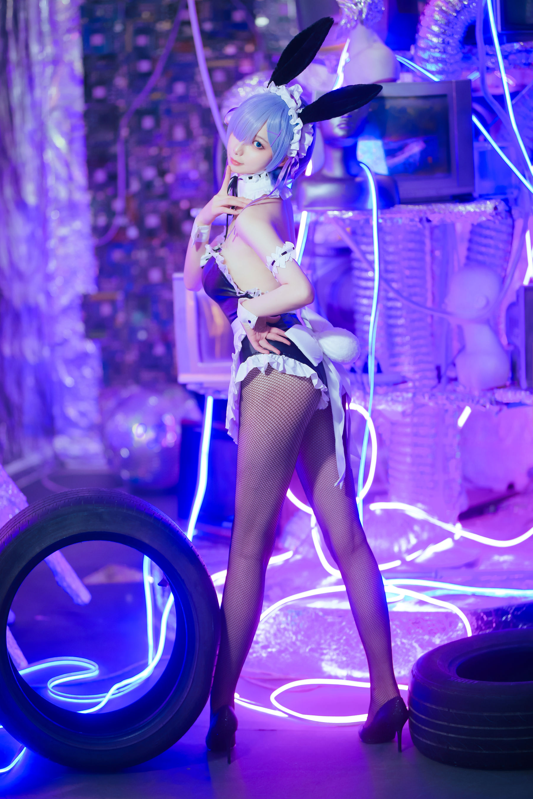 动漫博主封疆疆v – 蕾姆兔女郎 Cosplay-第5张
