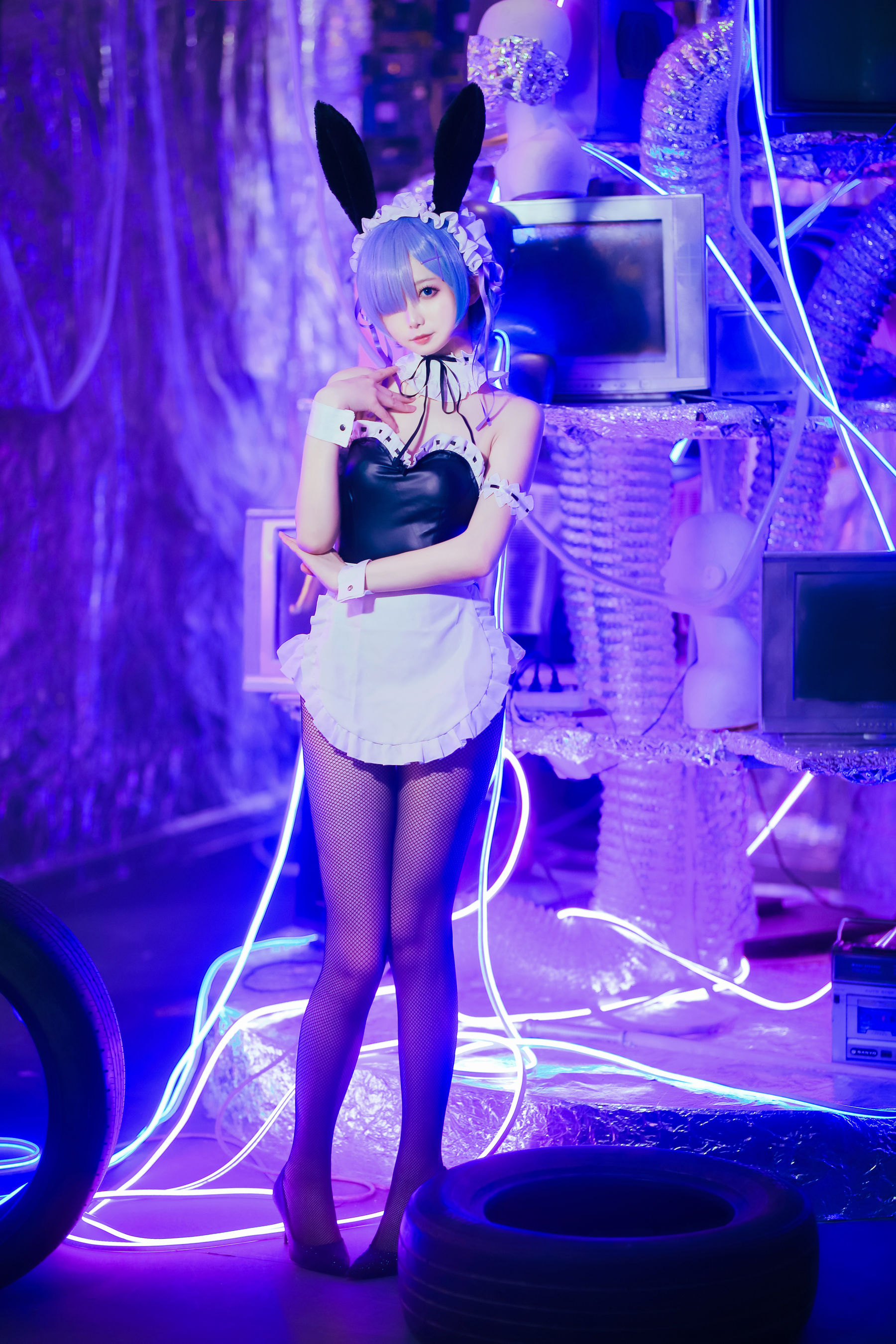 动漫博主封疆疆v – 蕾姆兔女郎 Cosplay-第9张