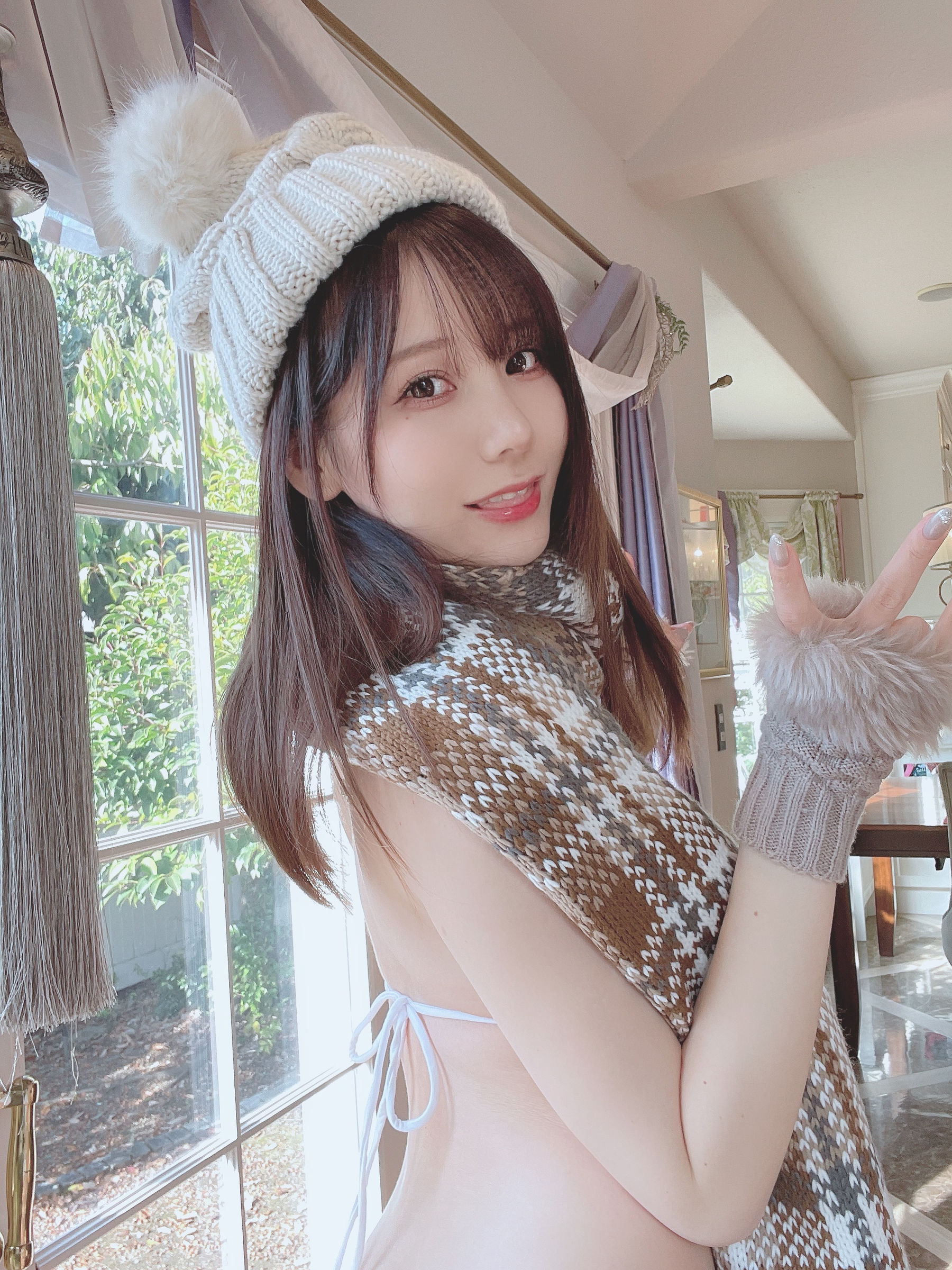 日本甜美COSERけんけん[fantia] 20220114-ビキニマフラー Cosplay-第1张