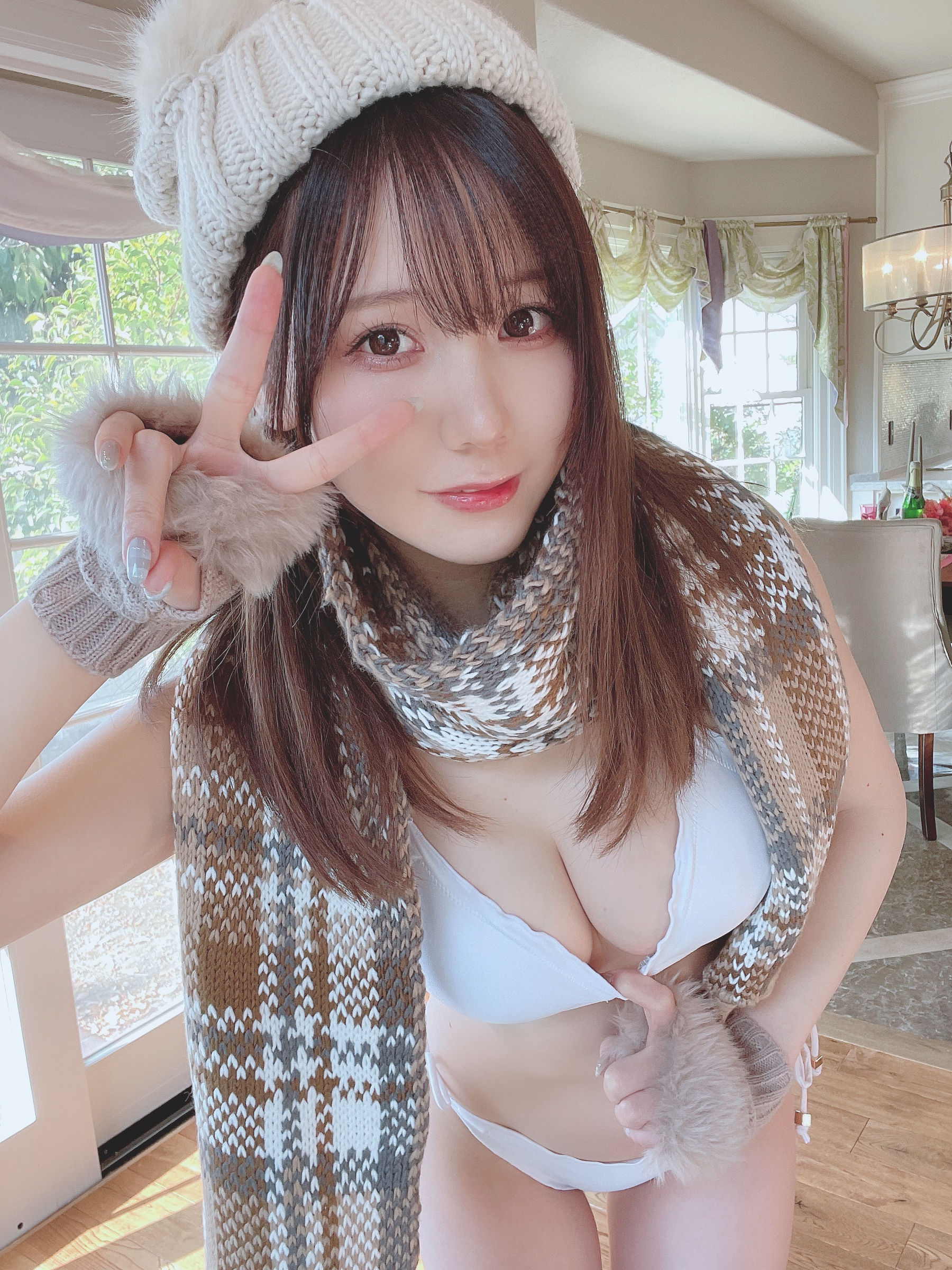日本甜美COSERけんけん[fantia] 20220114-ビキニマフラー Cosplay-第4张