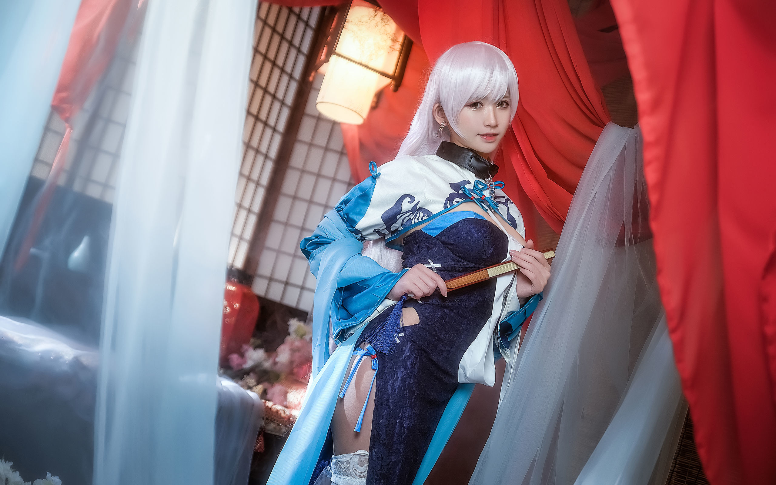 [萝莉COS] 鳗鱼霏儿 – 碧蓝华裳 贝姐 Cosplay-第1张