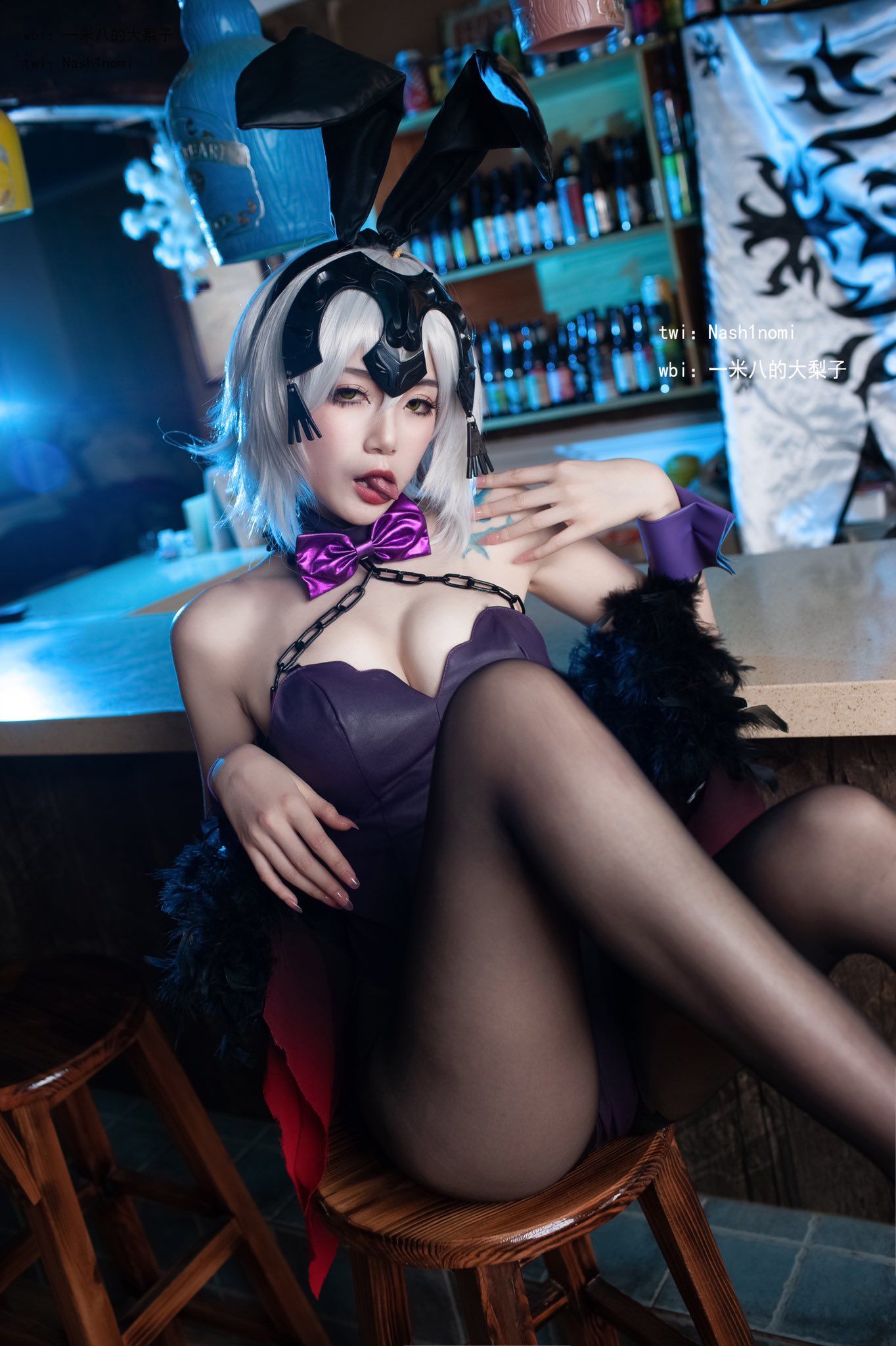 一米八的大梨子 – 黑贞兔女郎 Cosplay-第4张