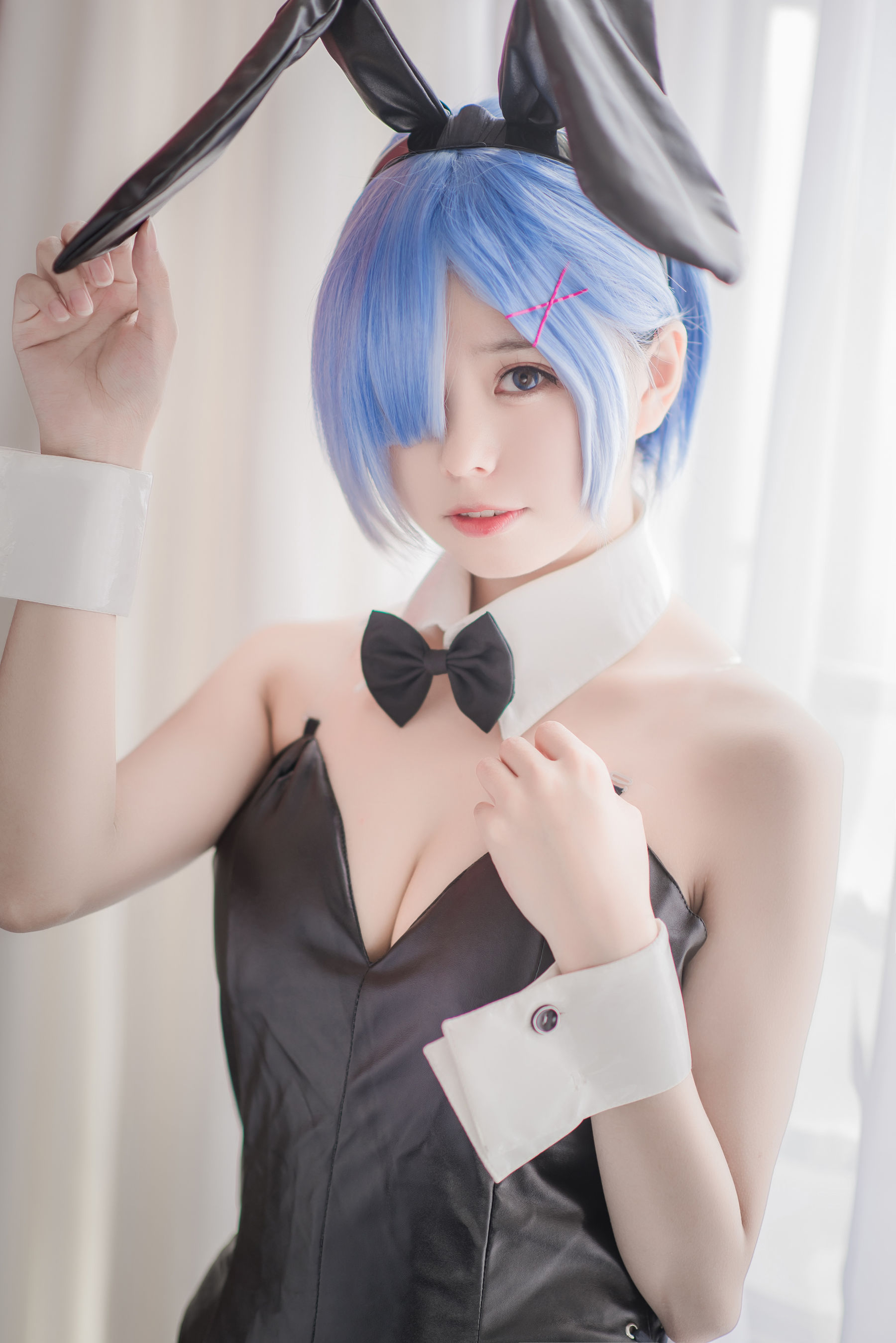 [萝莉COS] 萌系小野妹子w – 白色纱裙+蕾姆护士+蕾姆兔女郎 Cosplay-第4张