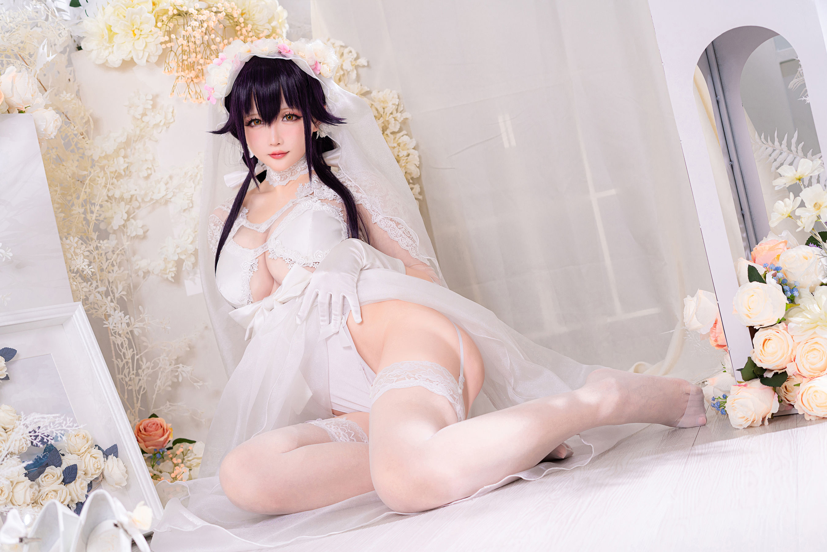 Coser小姐姐星之迟迟 – 纯白と漆黑《吾妻》 Cosplay-第1张