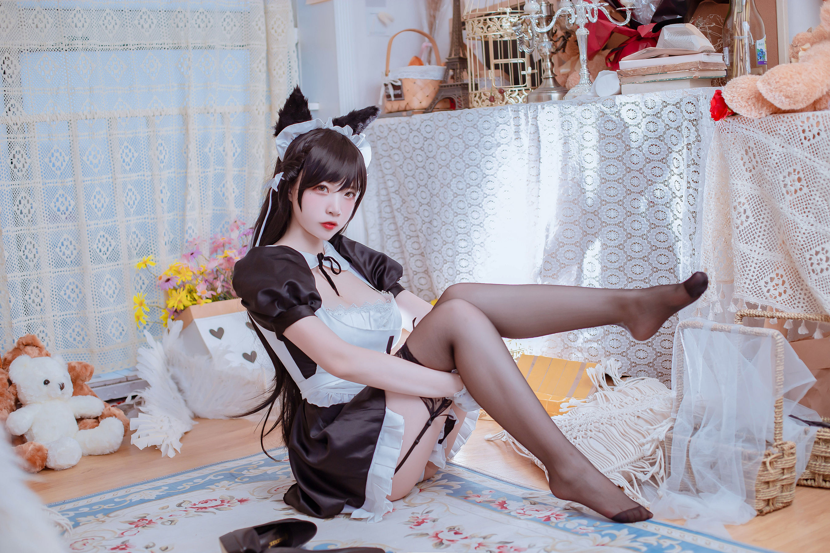 [Cosplay写真] 人气Coser二佐Nisa – 犬之眷之碧蓝爱宕 女仆 Cosplay-第1张