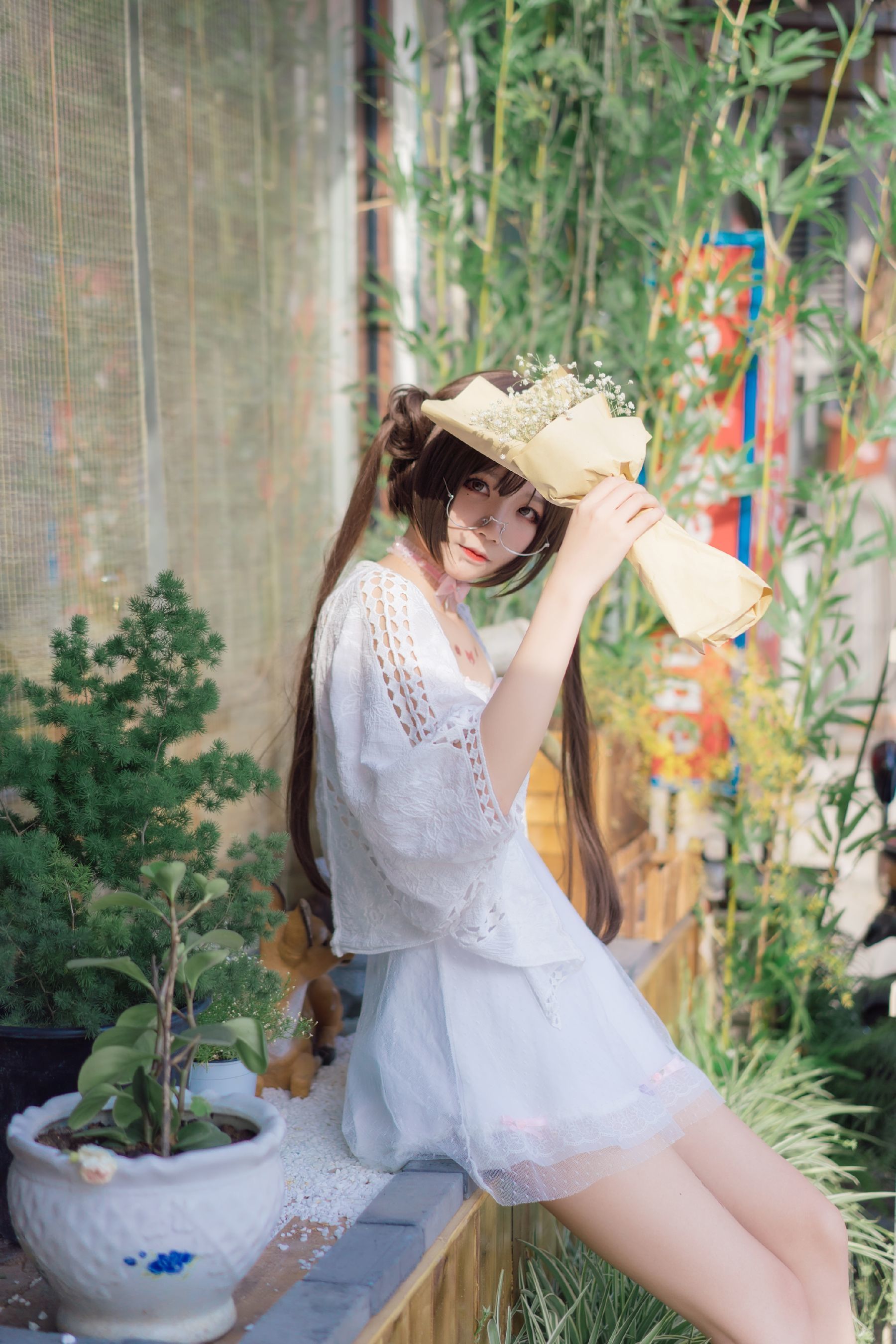 清纯少女五更百鬼 日常 双马尾 Cosplay-第6张