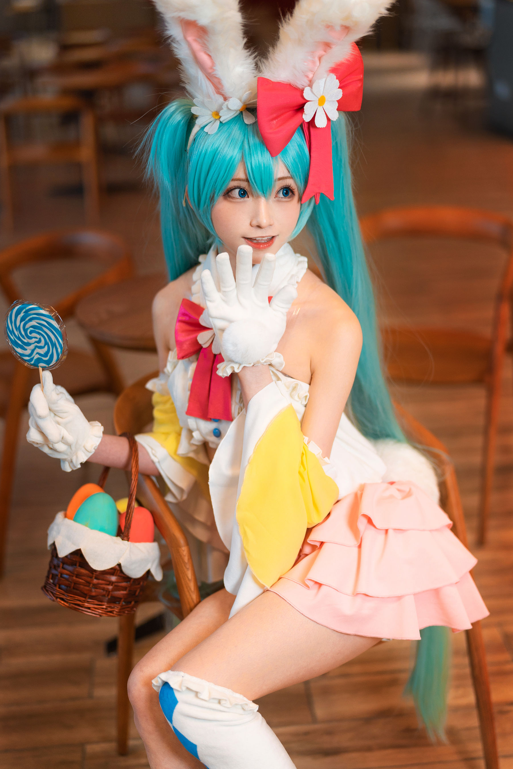 动漫博主Kitaro_绮太郎 – 初音兔女郎 Cosplay-第3张