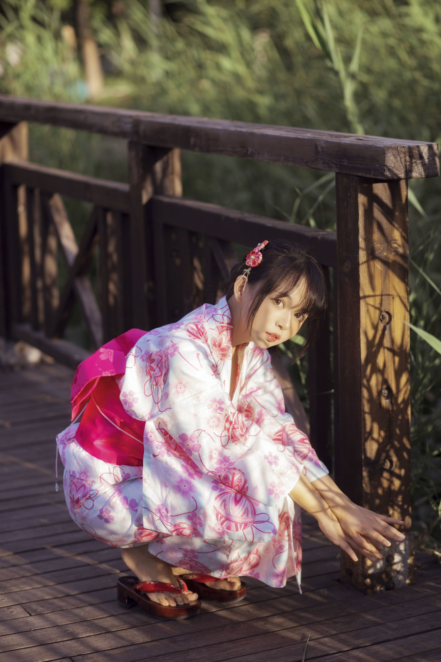 大眼萌妹黑猫猫OvO 和服超进化 Cosplay-第3张