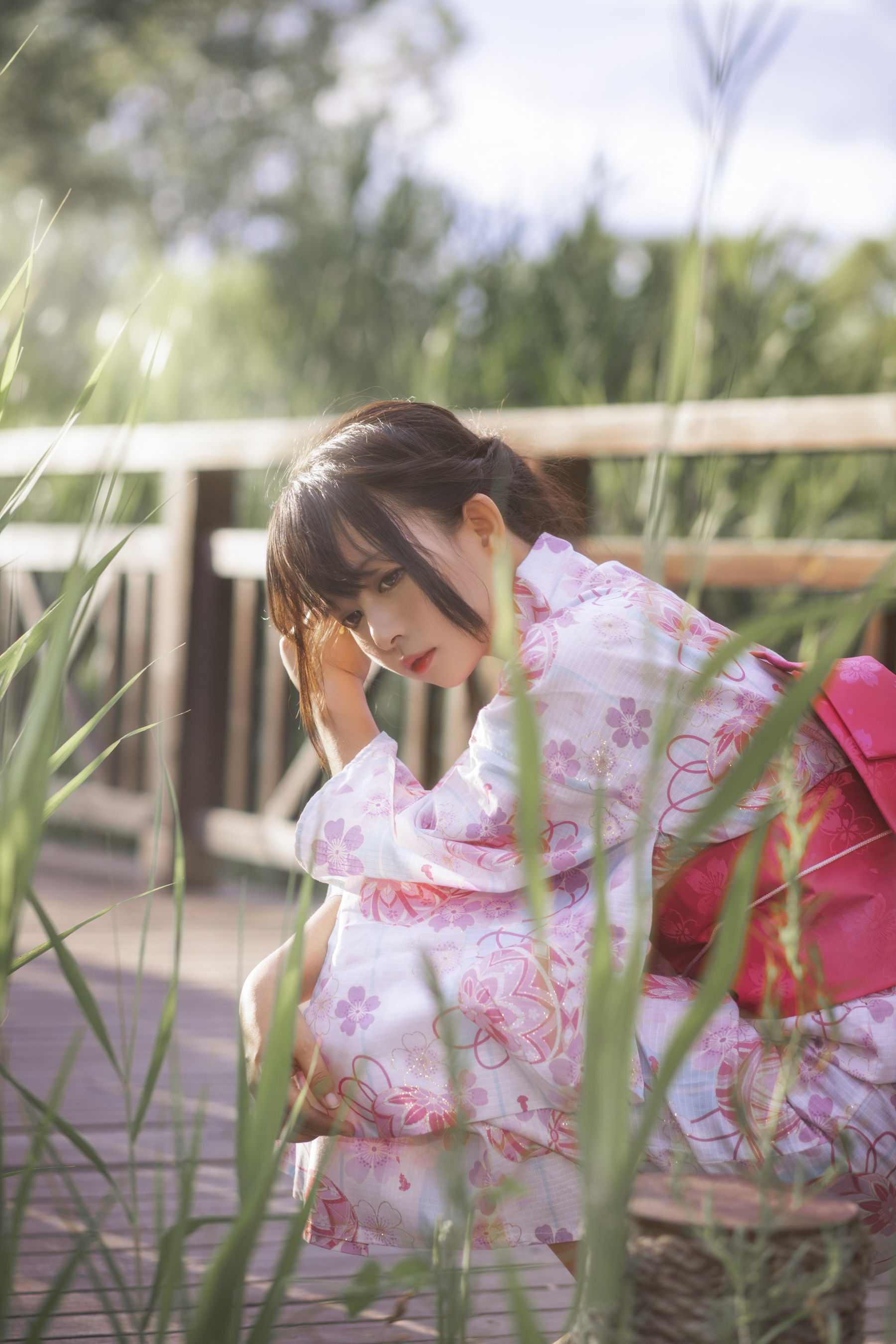大眼萌妹黑猫猫OvO 和服超进化 Cosplay-第14张