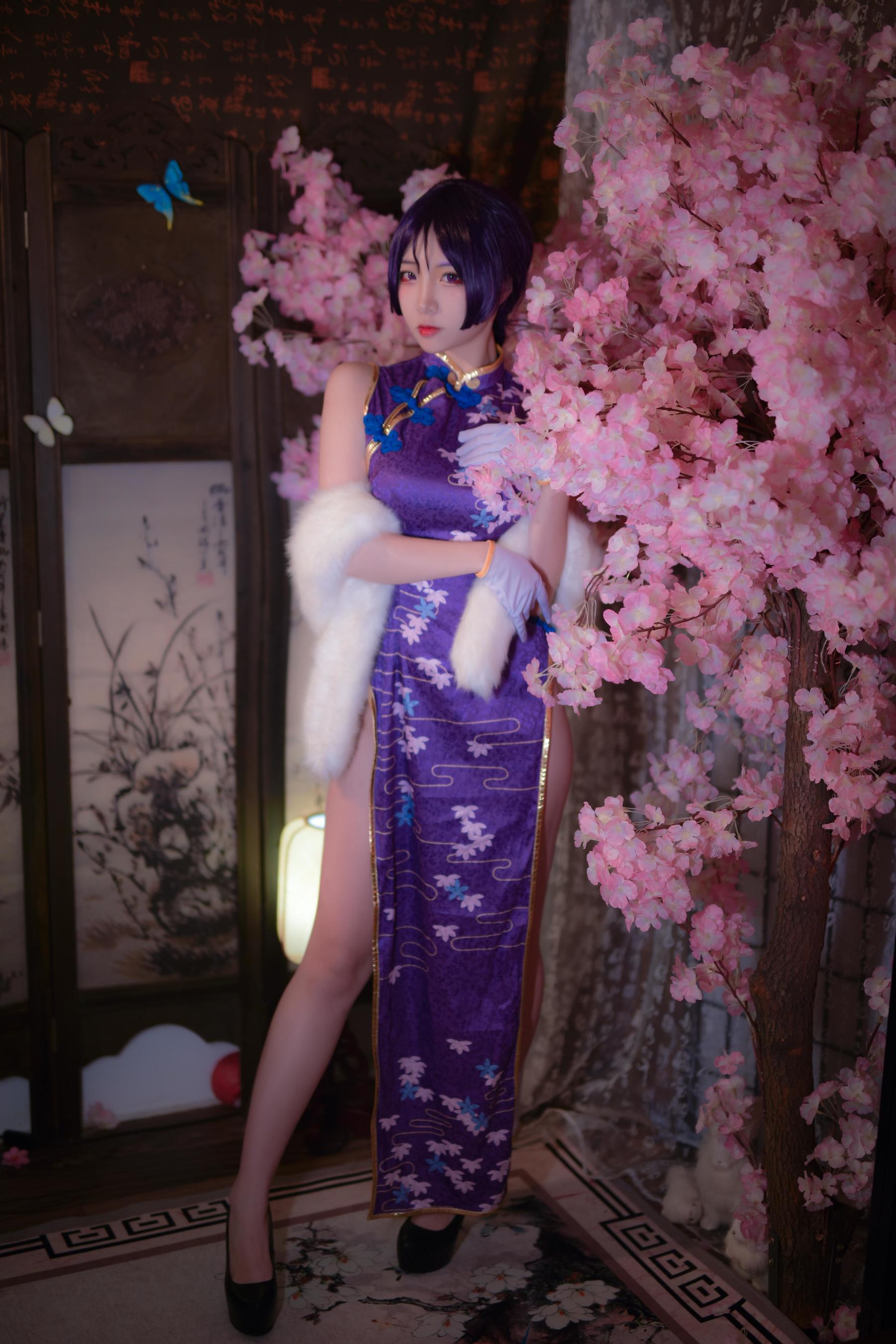 人气Coser二佐Nisa Fate奶光旗袍 Cosplay-第17张