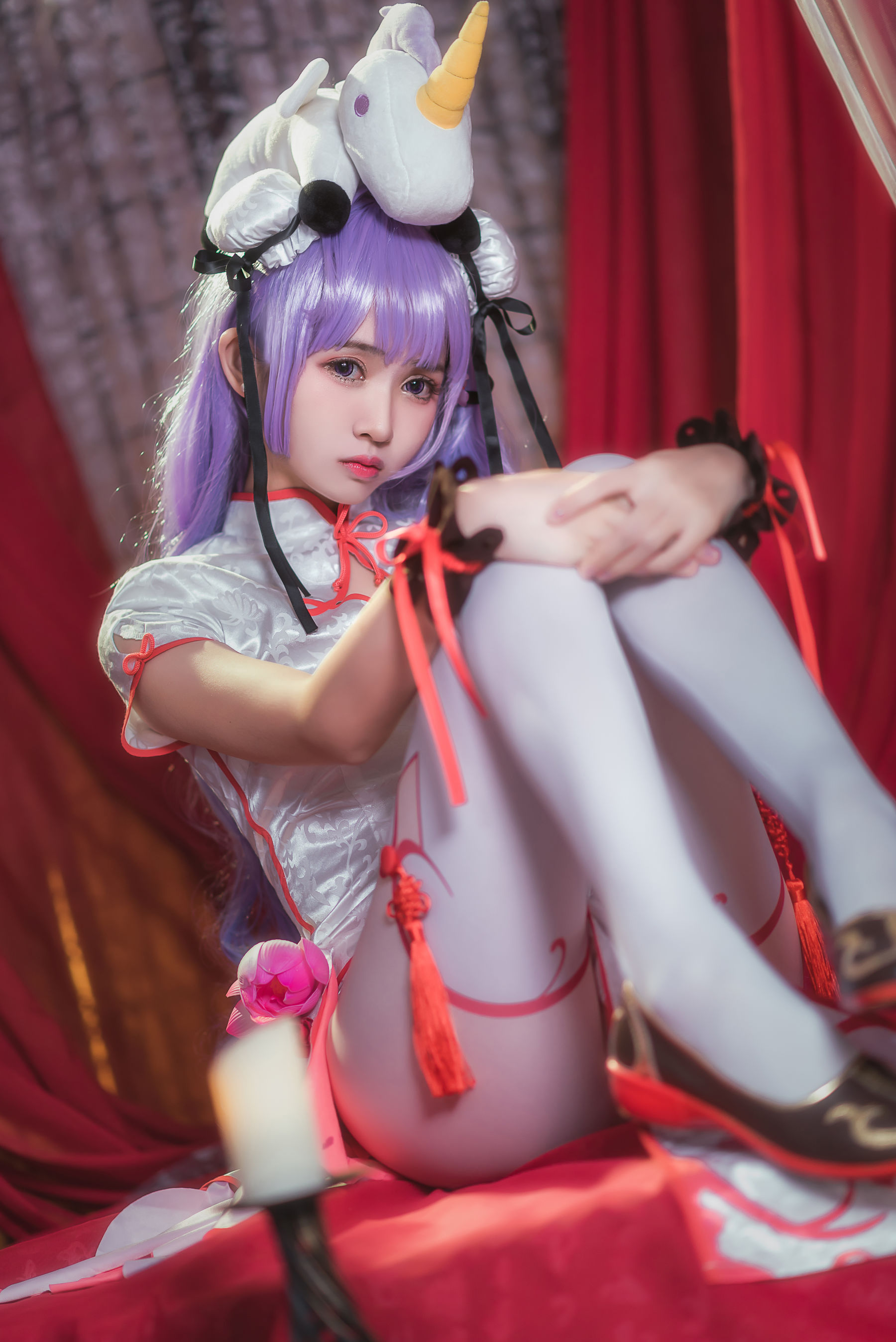 超人气Coser鳗鱼霏儿 碧蓝华裳 独角兽 Cosplay-第1张