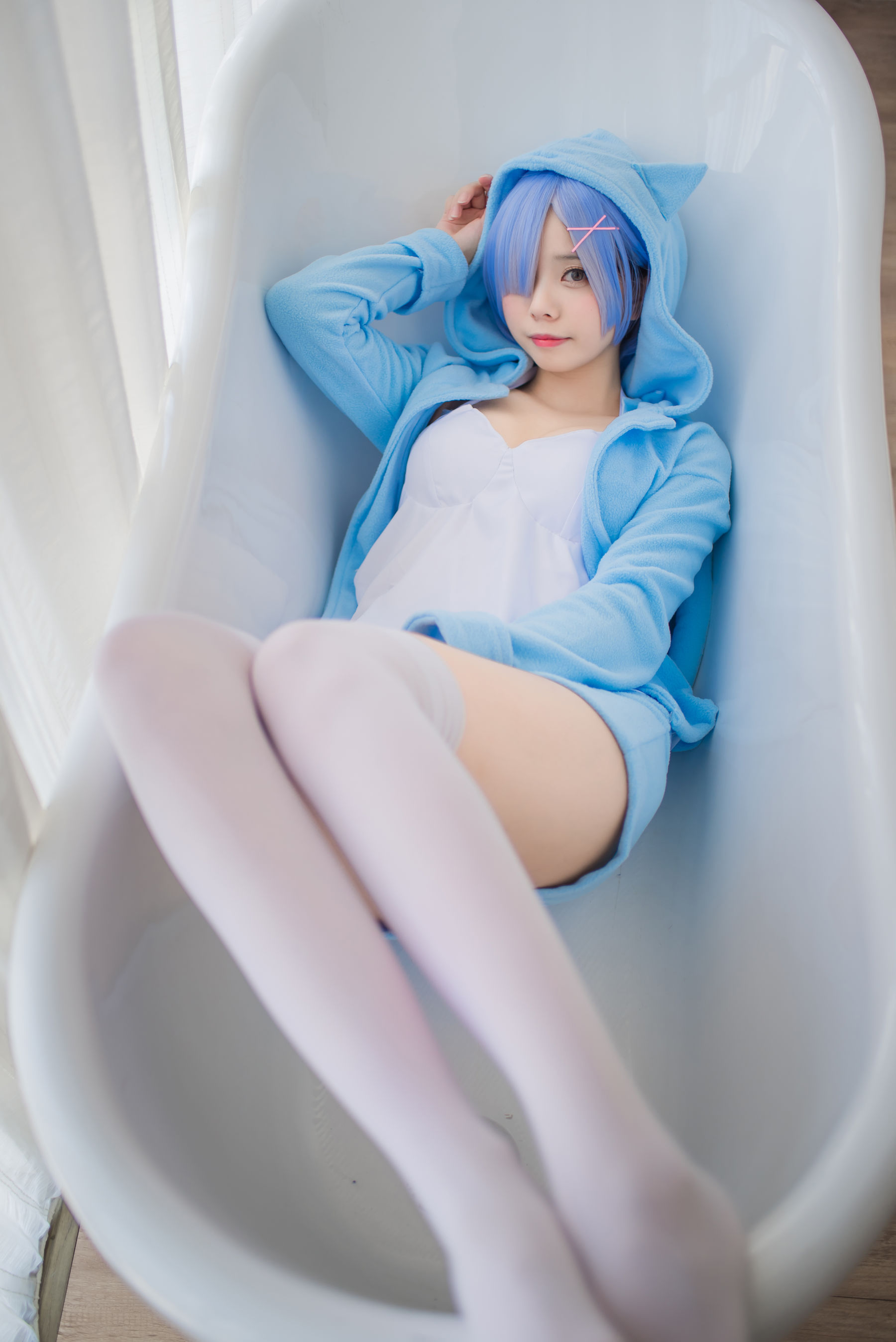萌系小野妹子w 蕾姆 蓝色精灵 Cosplay-第1张