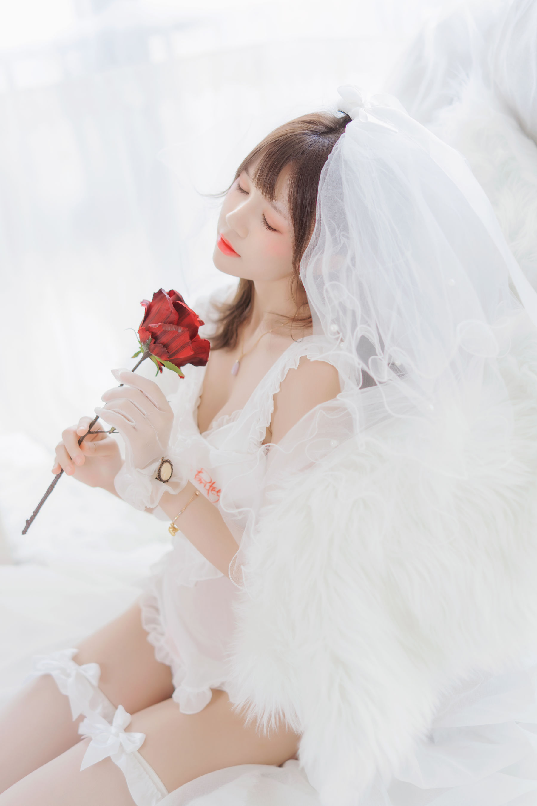桜桃喵 轻纱01 Cosplay-第1张