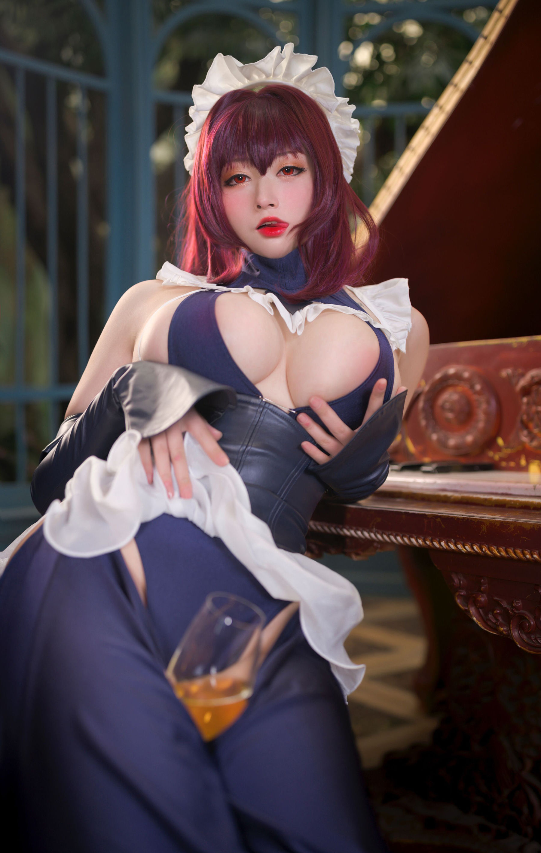 高颜值coser念念_D – 斯卡哈牛牛女仆 Cosplay-第5张