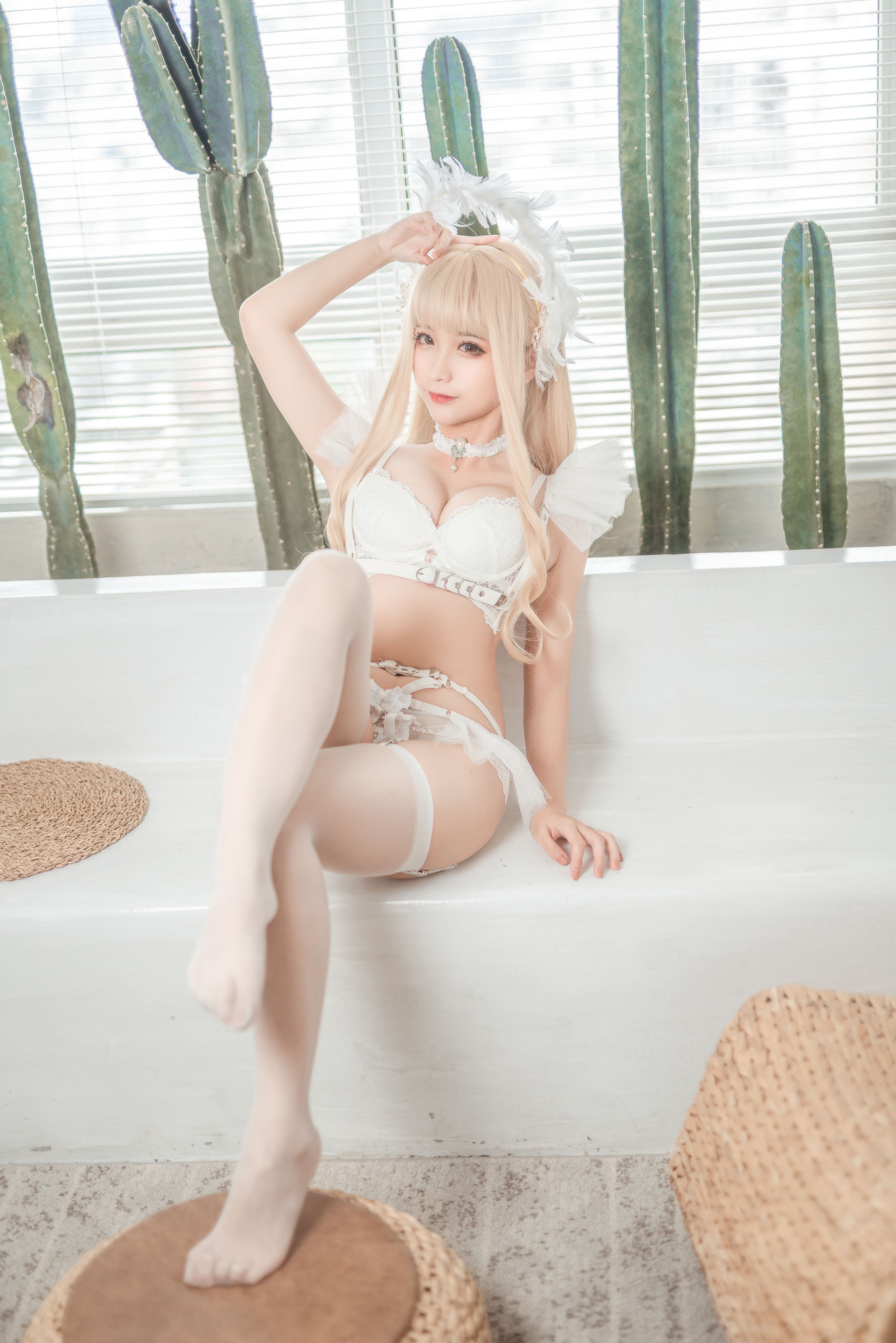 动漫博主蠢沫沫 – 金天使 Cosplay-第1张