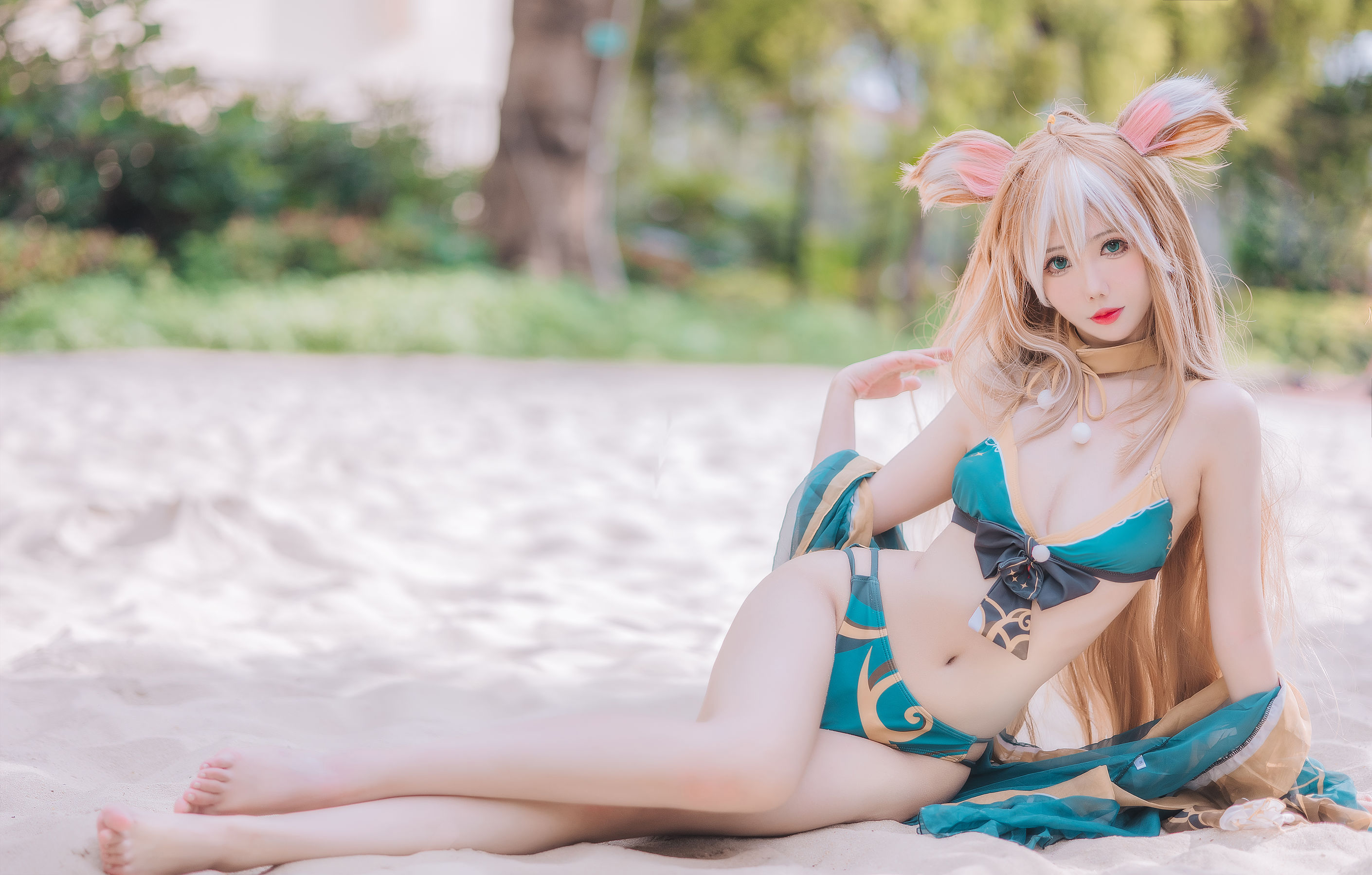 仙女月 – 泽月希娜小姐泳装 Cosplay-第6张