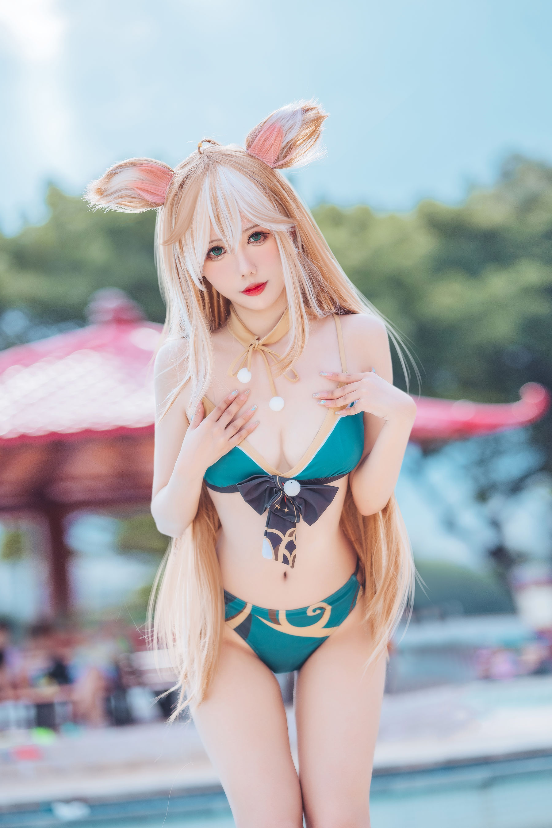仙女月 – 泽月希娜小姐泳装 Cosplay-第12张